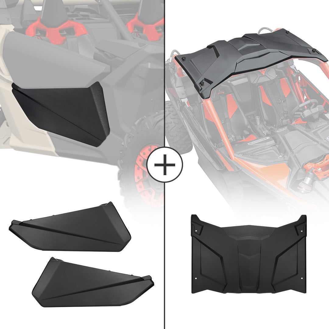 KEMIMOTO Front Lower Door Inserts & Roof For Can-Am Maverick X3 - $529.98 at Kemimoto.com