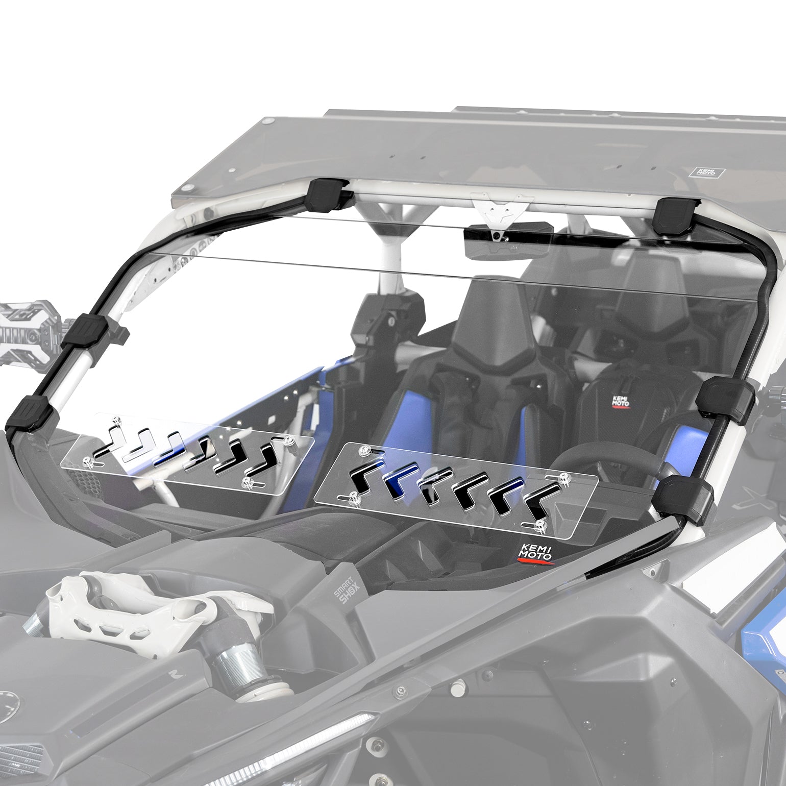 Kemimoto X3 Windshield: Sliding Vents for Comfort