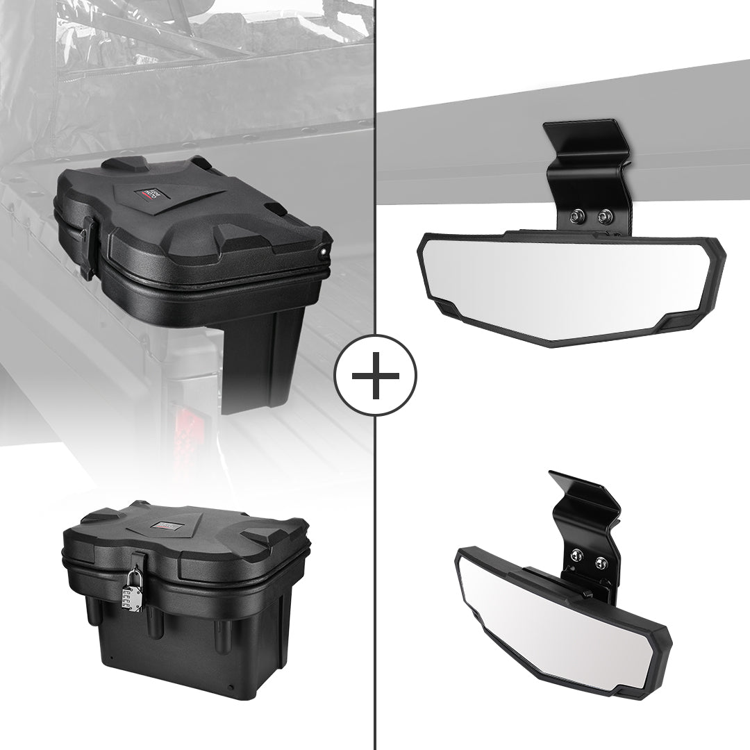 KEMIMOTO Cargo Storage Device Tool Box & Rear View Mirror for Polaris Ranger General - $155.98 at Kemimoto.com