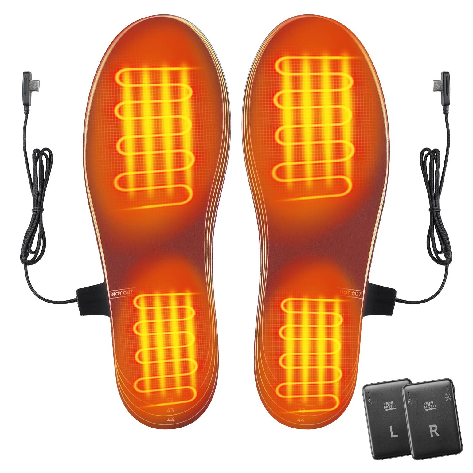 Kemimoto Heated Insoles APP Control Full Foot Heat Trim-to-Fit 5000mAh - $89.99 at Kemimoto.com