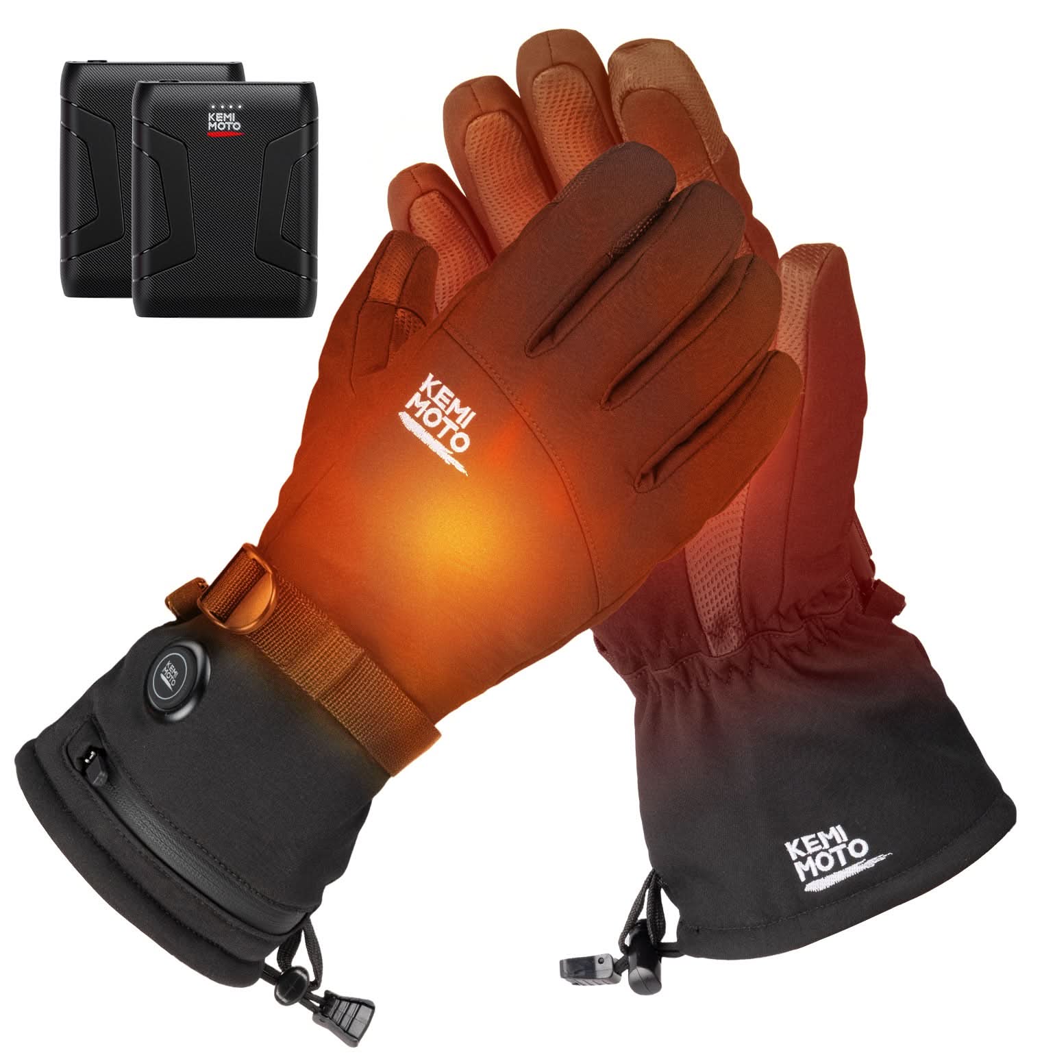 Heated Motorcycle Gloves Men Women 7.4V Battery Waterproof Touchscreen