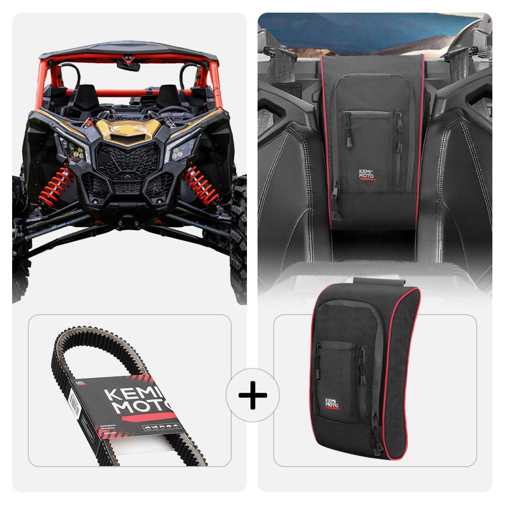 Kemimoto Heavy Duty Belts & Center Storage Bag For Can-Am Maverick X3 - $114.99 at Kemimoto.com