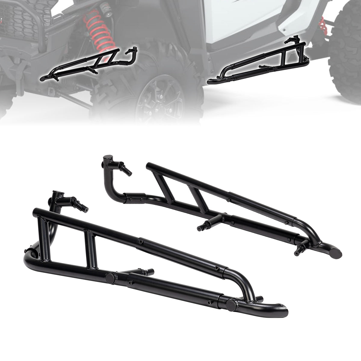 Heavy Duty Steel Nerf Bars Rock Sliders for Polaris RZR XP 1000/ XP 4 1000 2024-2025, 2-Seat