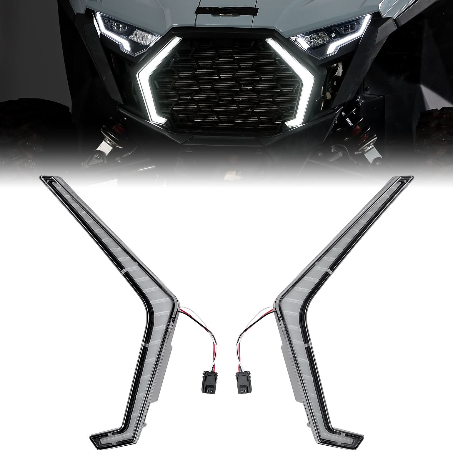 LED Grille Fang Lights for Polaris RZR Pro XP/Pro R/S 2025 Waterproof