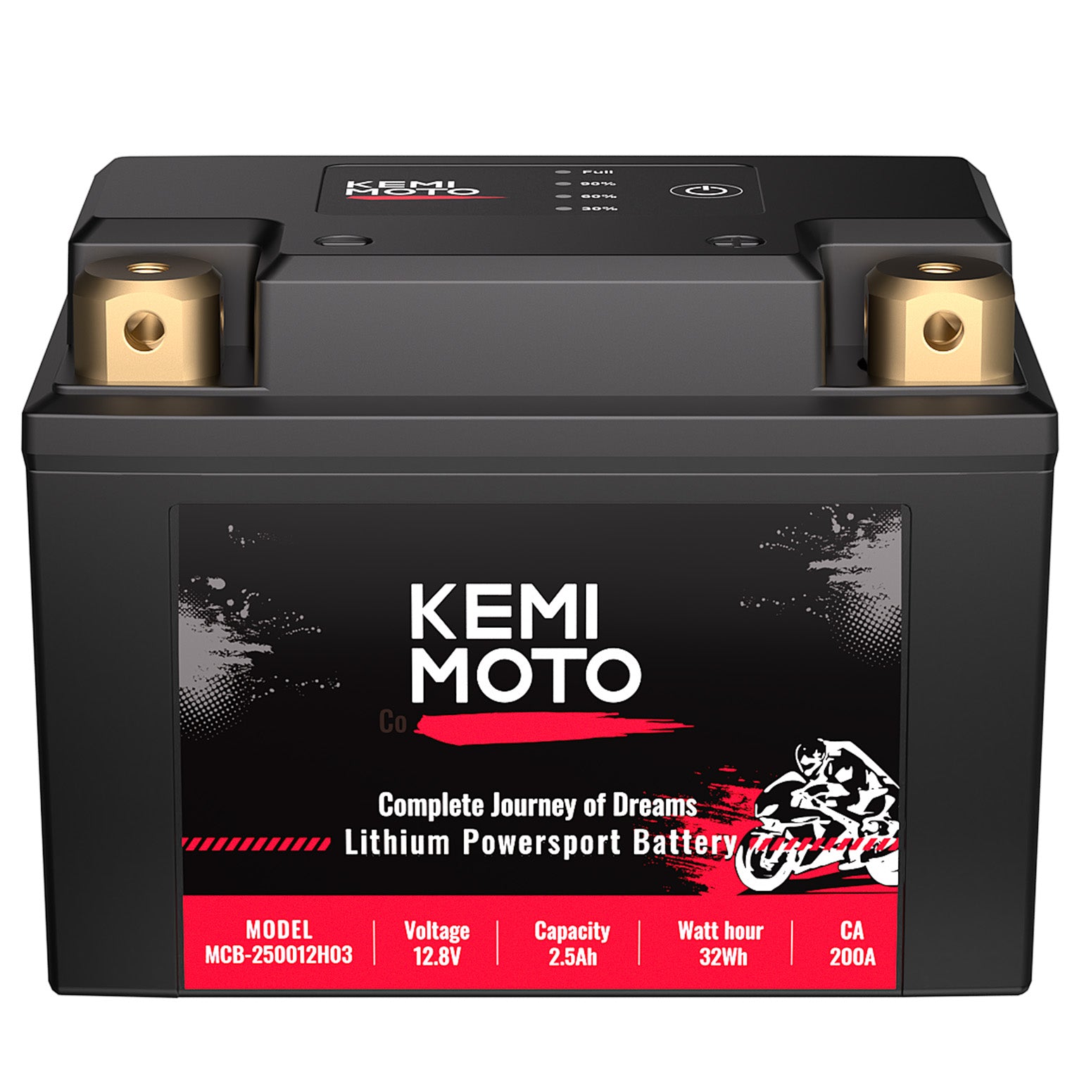 12v 2.5Ah LiFePO4 Lithium Battery for Motorcycle/ Lawn Mower /ATV/ UTV