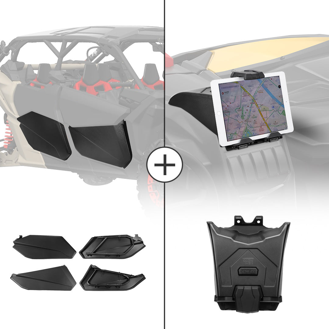 KEMIMOTO Lower Doors Panels Kit & Tablet Holder For Can-Am Maverick X3 MAX - $329.98 at Kemimoto.com