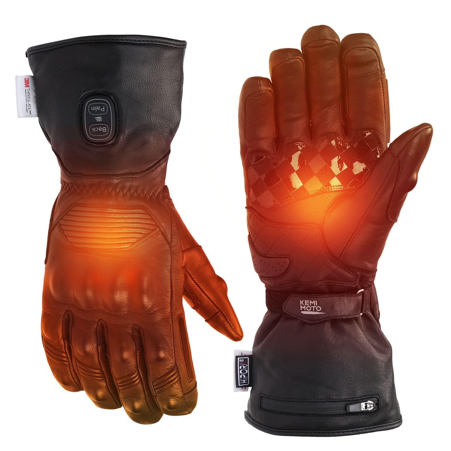 Members Day Gift Heated Motorcycle Gloves Sheepskin 7.4V Battery Waterproof Touchscreen