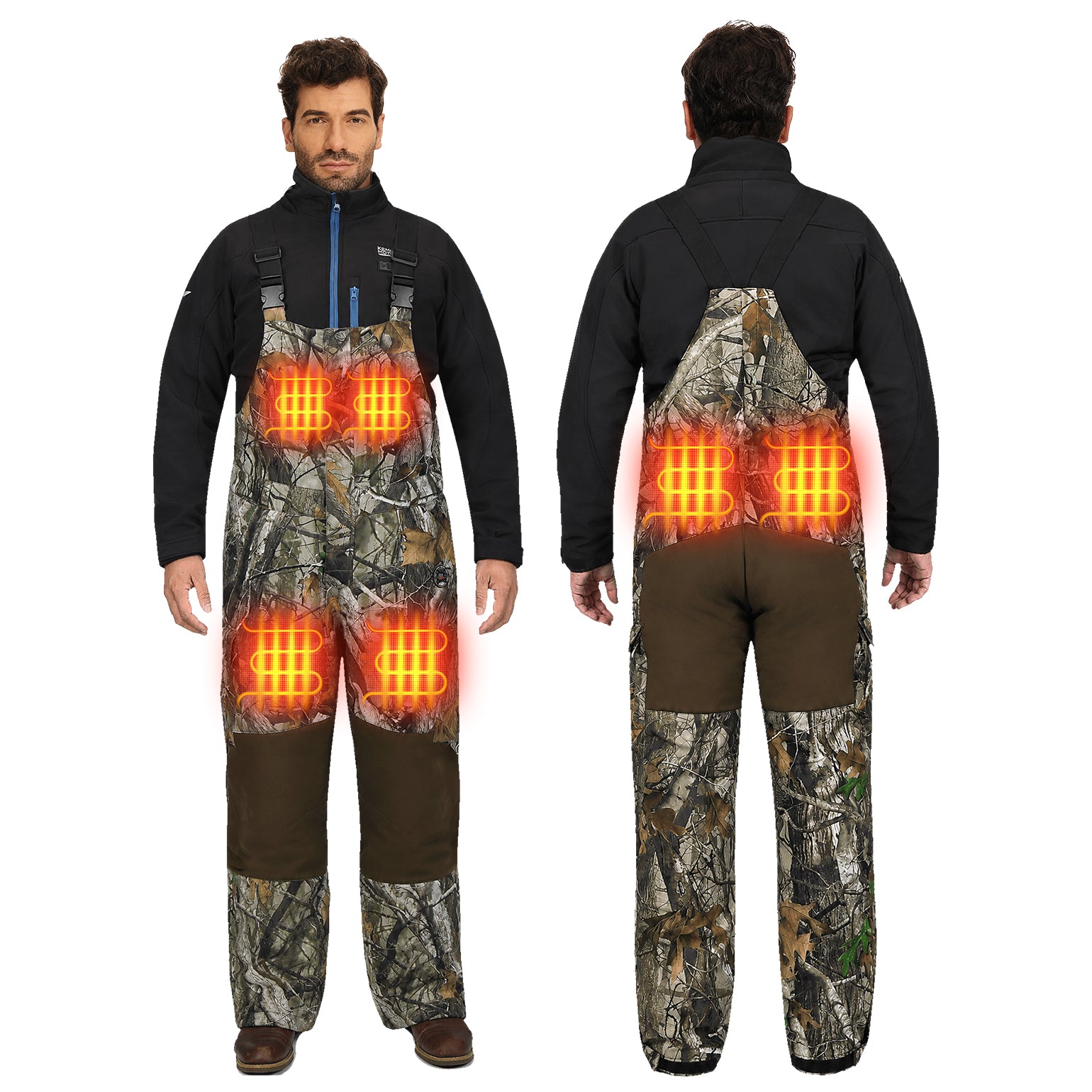 Kemimoto Men’s Heated Hunting Bibs – 30s Fast Heating, 10000mAh Battery - $179.99 at Kemimoto.com