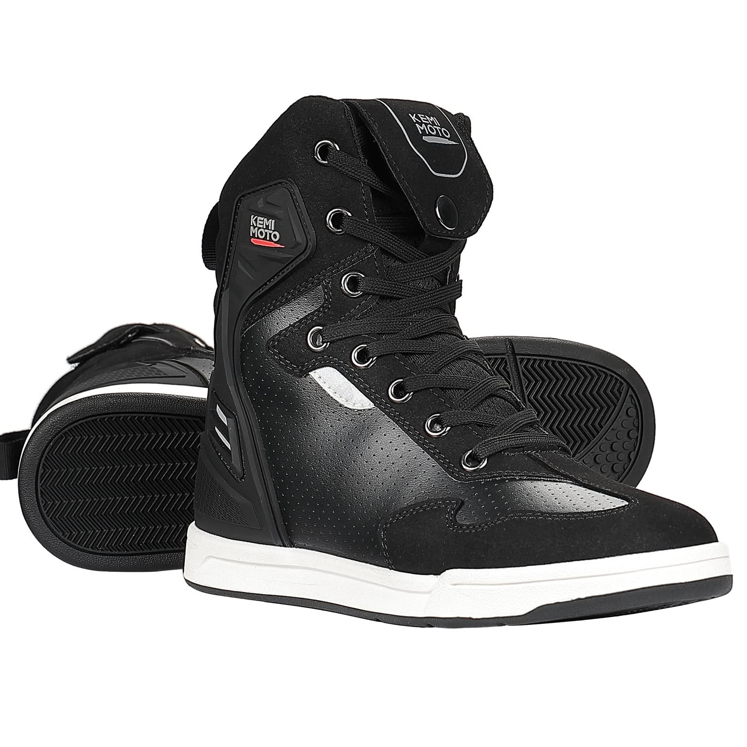 Men's Motorcycle Riding Boots Anti-Slip High Top Protective