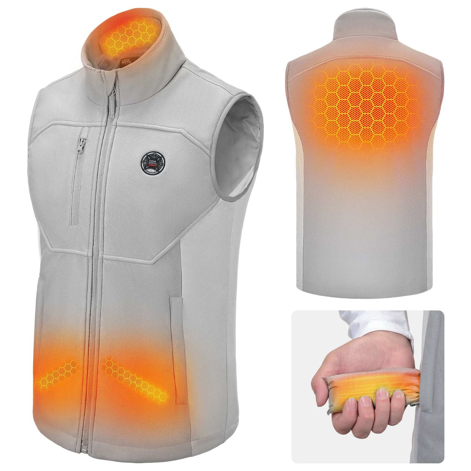 Mercerized Velvet Heated Vest with Battery Pack Included