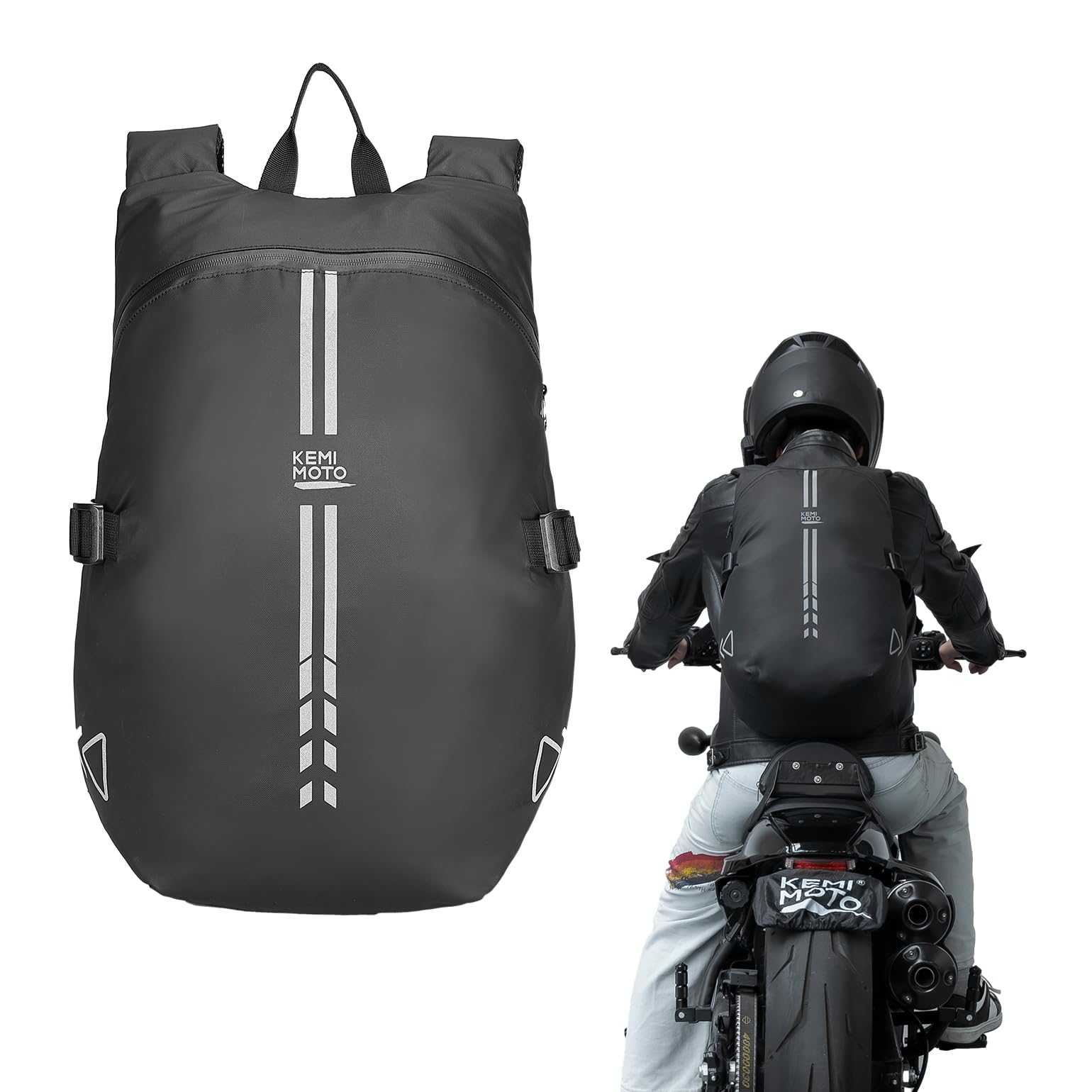 Kemimoto Motorcycle Backpack, 40L Waterproof Helmet Bag - $39.99 at Kemimoto.com