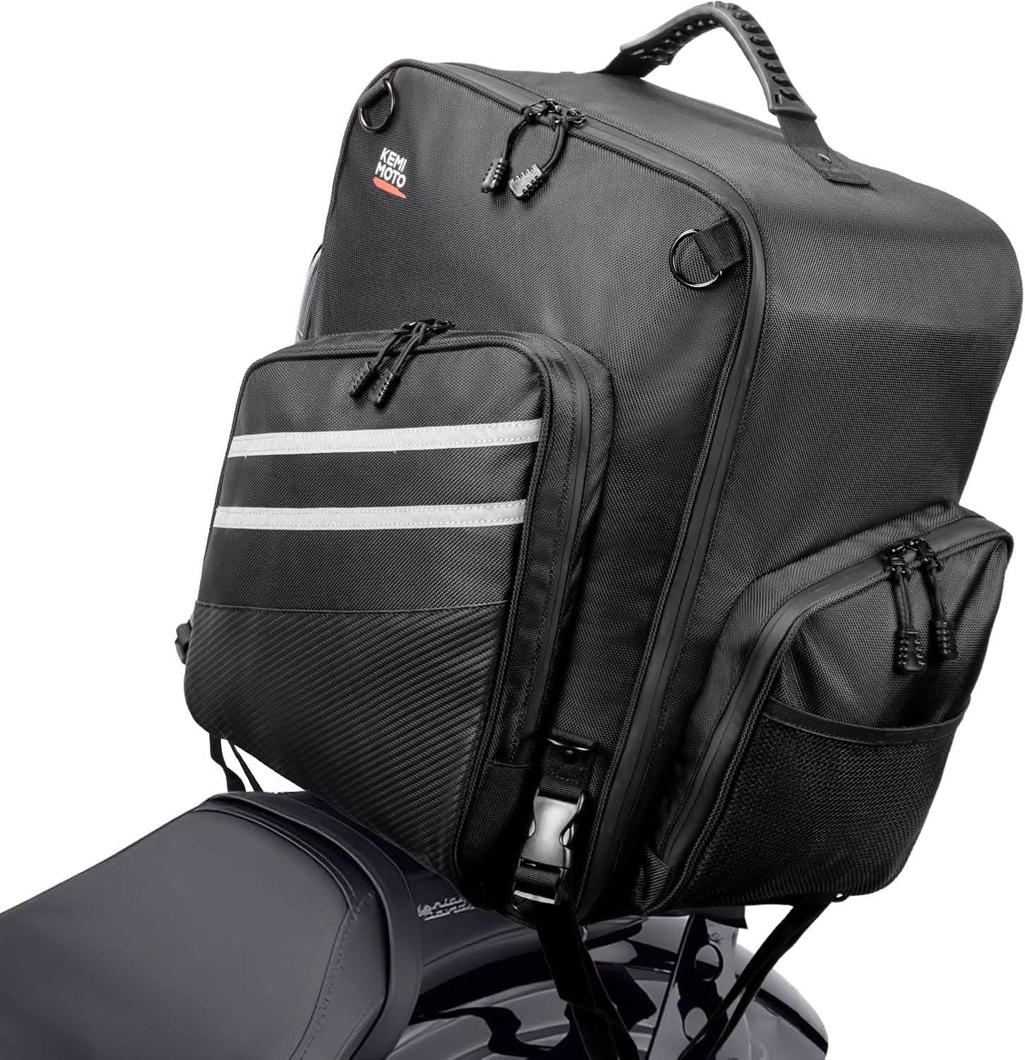 Kemimoto Motorcycle Sissy Bar Bag, 40LMotorcycle Luggage Rack Tail Bag - $129.99 at Kemimoto.com