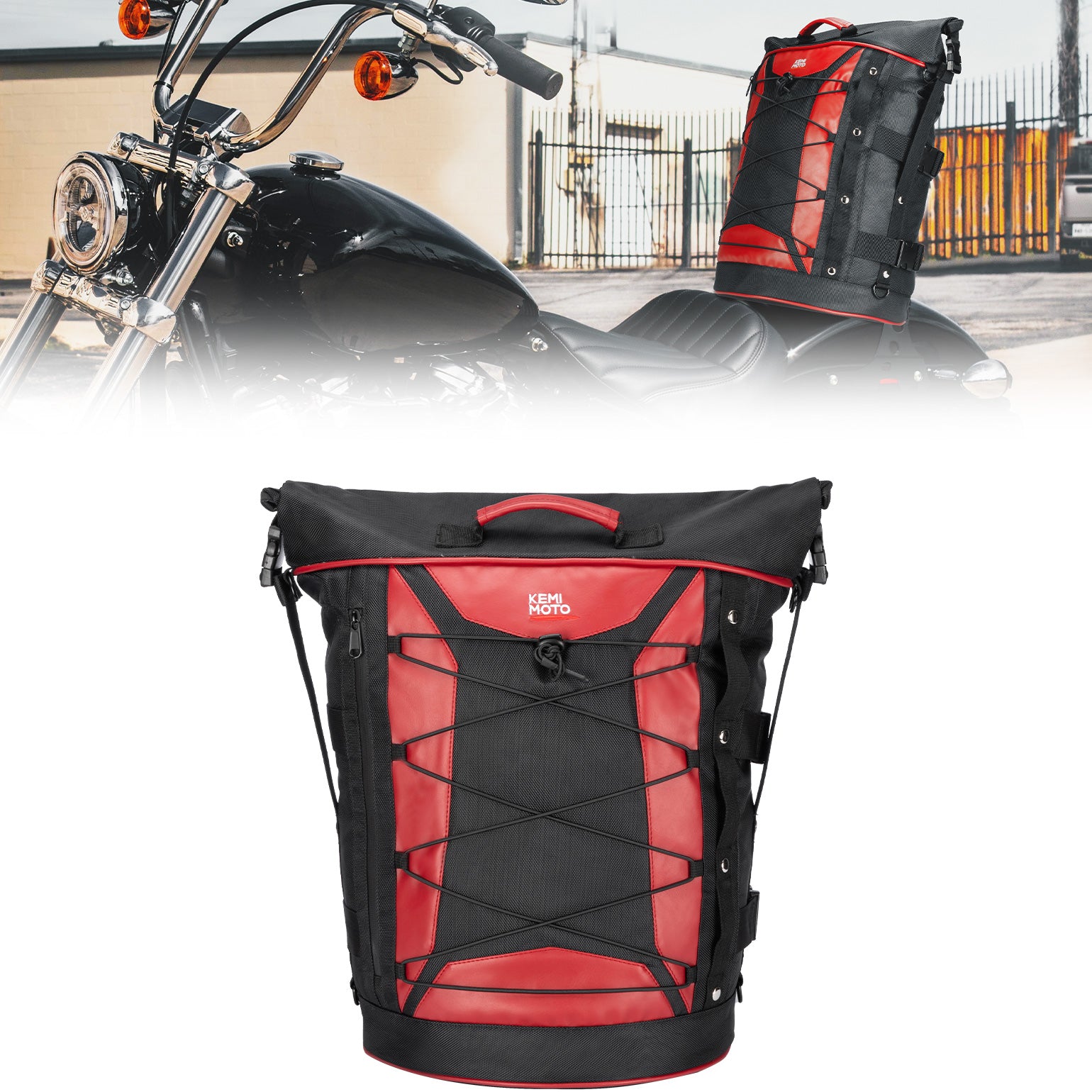 Kemimoto Motorcycle 30L Travel Backpack for Sportster Softail Dyna Touring - $59.99 at Kemimoto.com