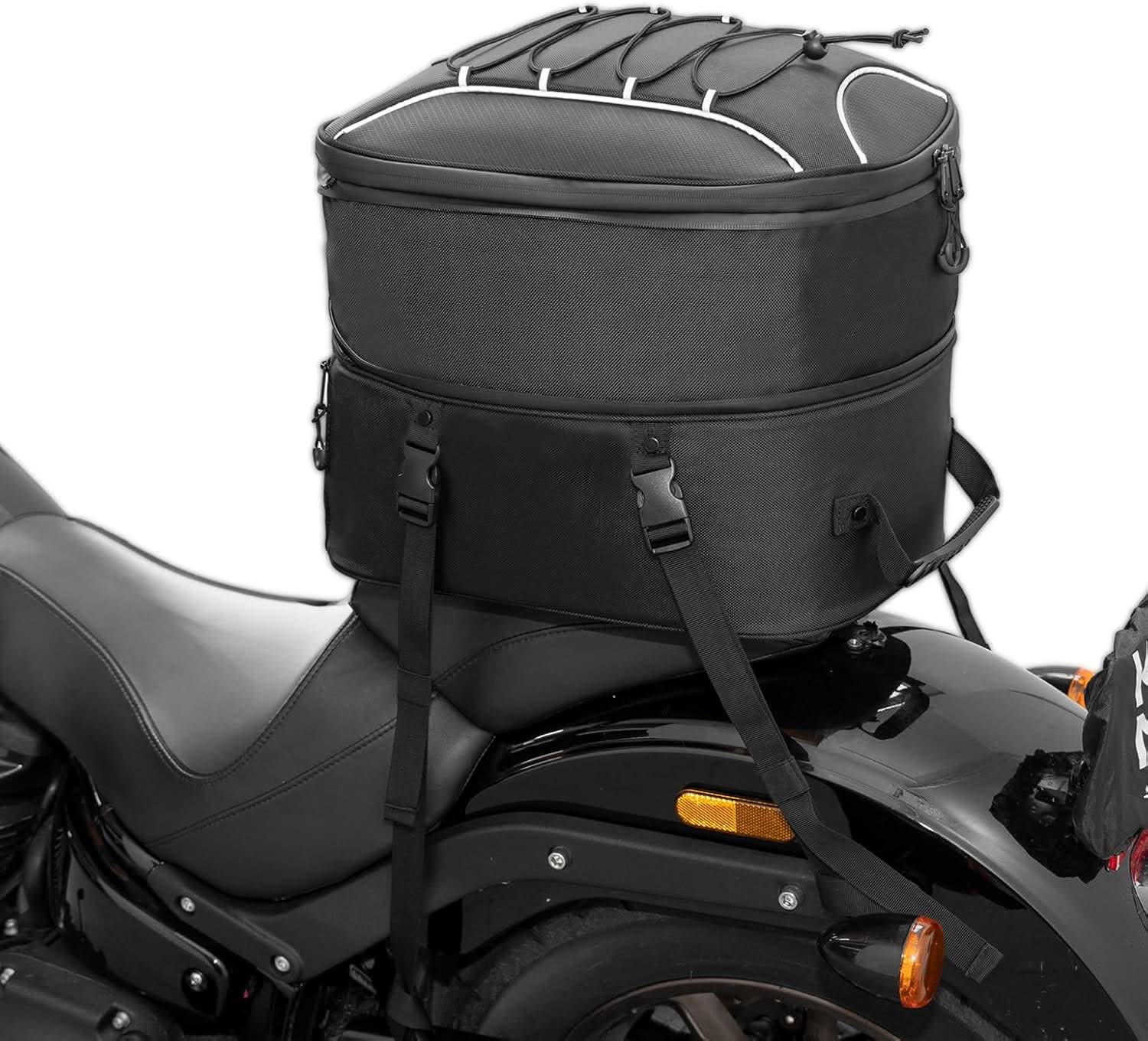 Kemimoto Motorcycle Tail Bag, 25L-45L Expandable Motorbike Helmet Bag - $69.99 at Kemimoto.com