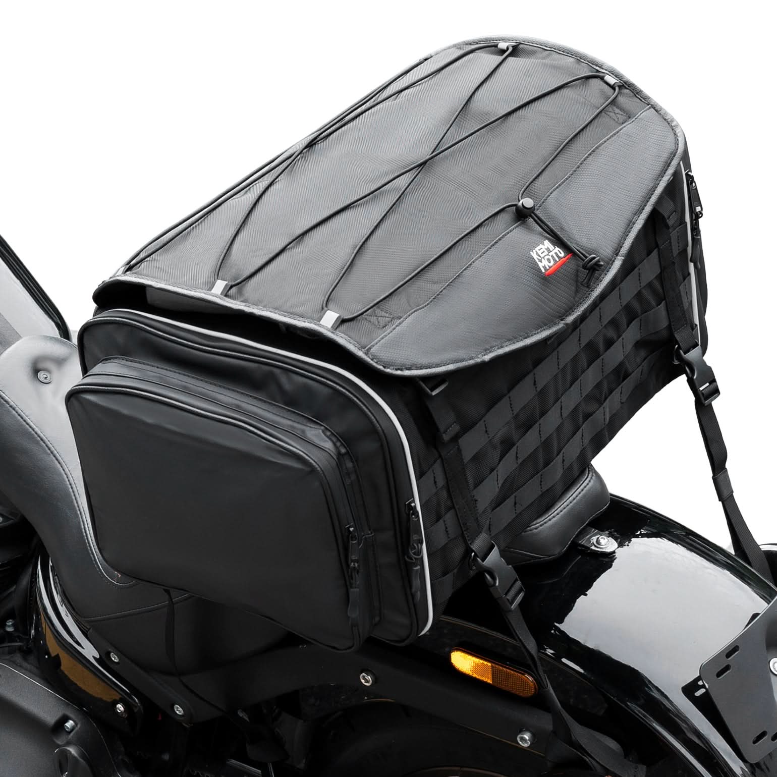 Kemimoto Motorcycle Tail Bag, 50L Expandable Helmet Bag Luggage Backpack - $109.99 at Kemimoto.com