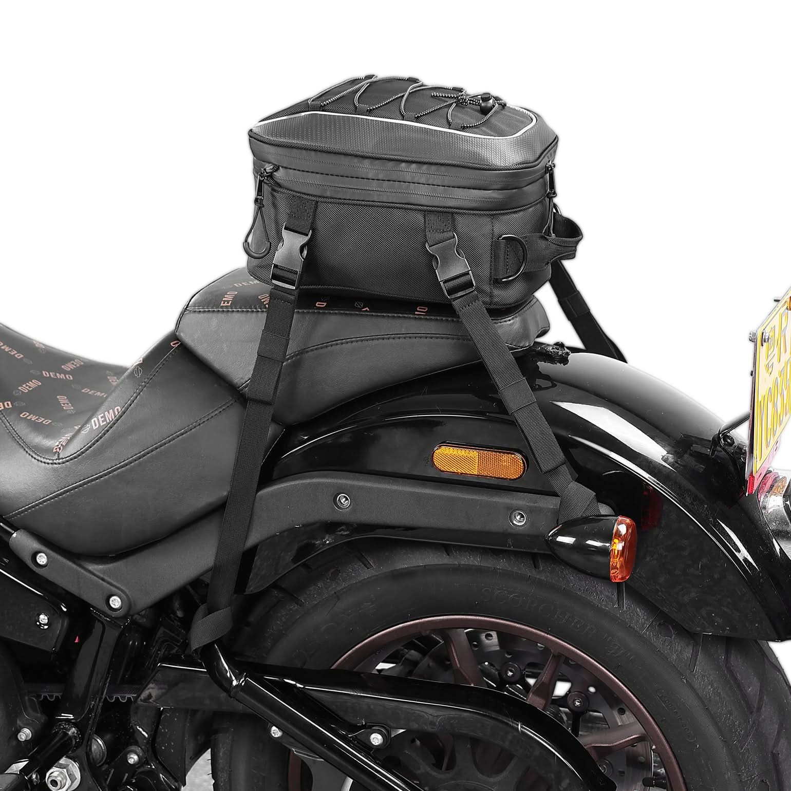 Kemimoto Motorcycle Tail Bag, 7-14L Expandable Motorbike Helmet Bag - $45.99 at Kemimoto.com