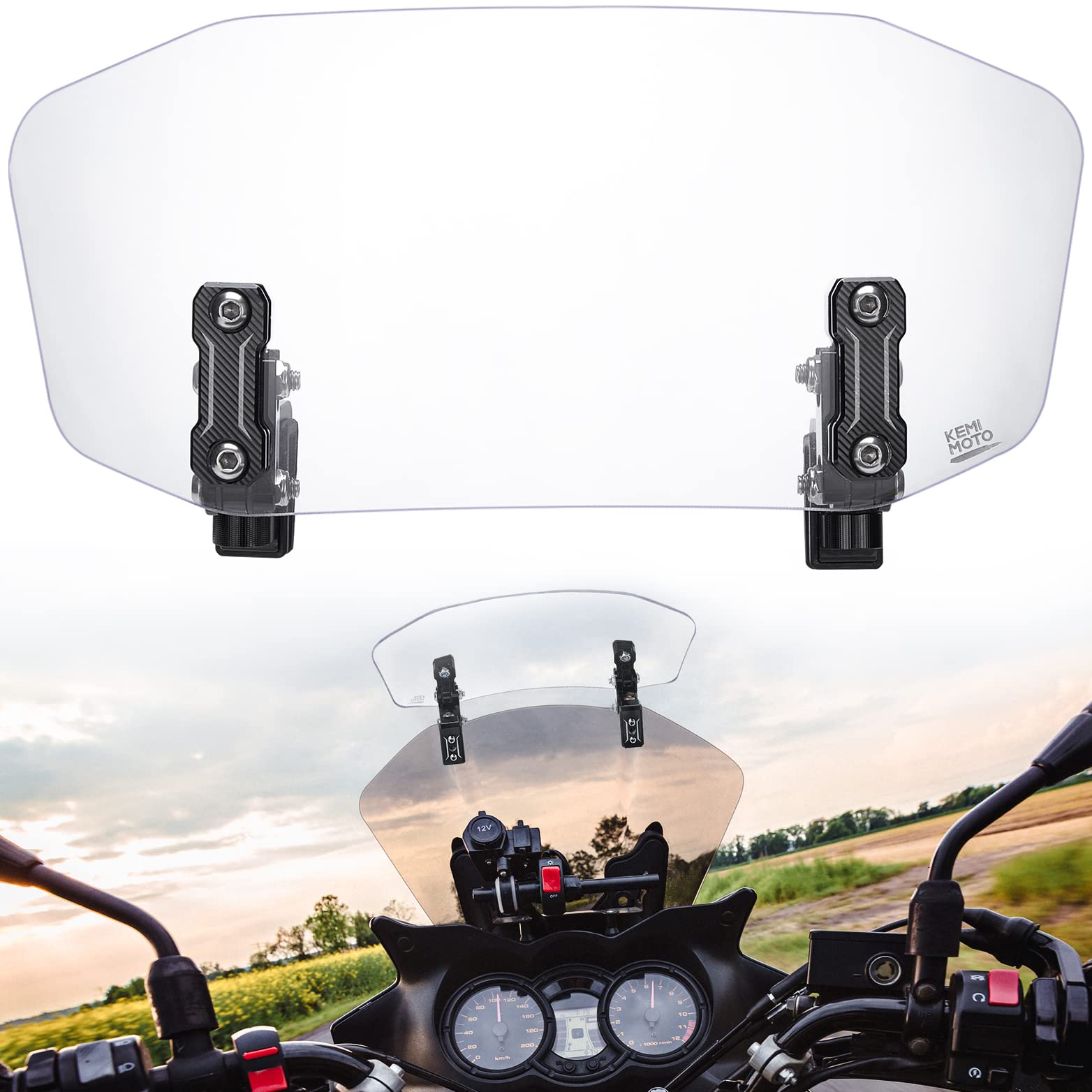 Motorcycle Windshield Adjustable Extension Clip
