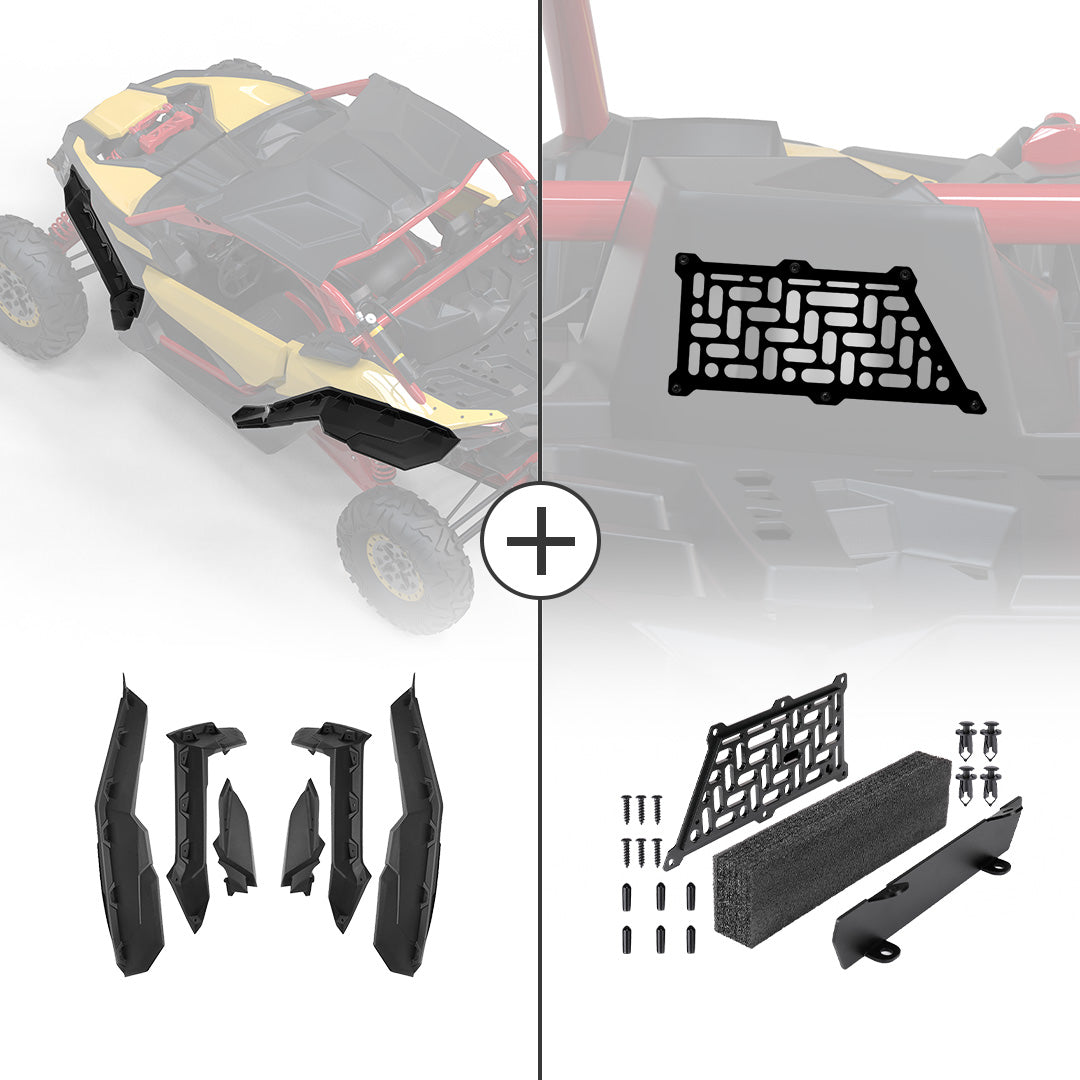 KEMIMOTO Noise Reduction Kit & Max Mud Fender Flares For Can-Am Maverick X3 / MAX - $224.98 at Kemimoto.com