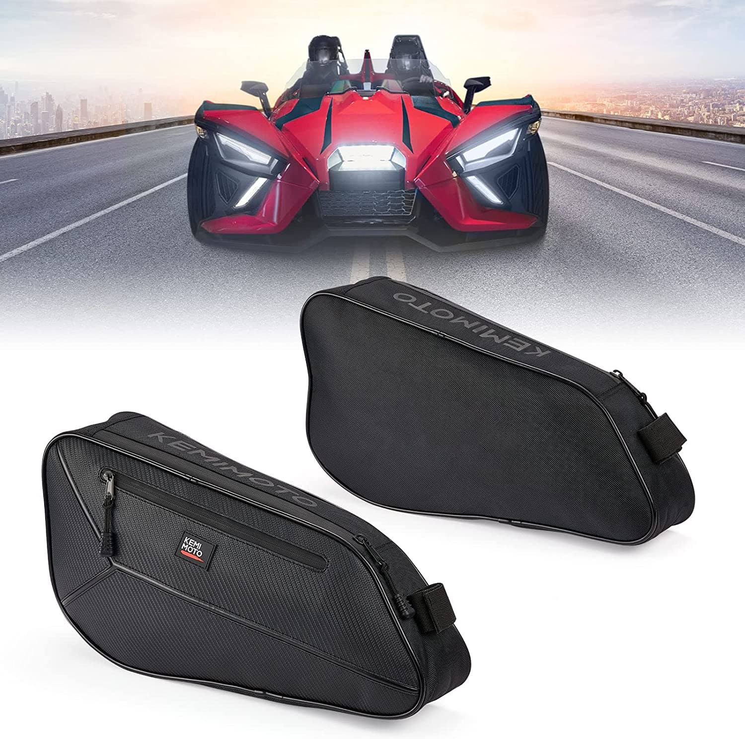 Kemimoto Side Storage Bags for Polaris Slingshot S/R/SL/SLR/GT (Pair) - $82.99 at Kemimoto.com