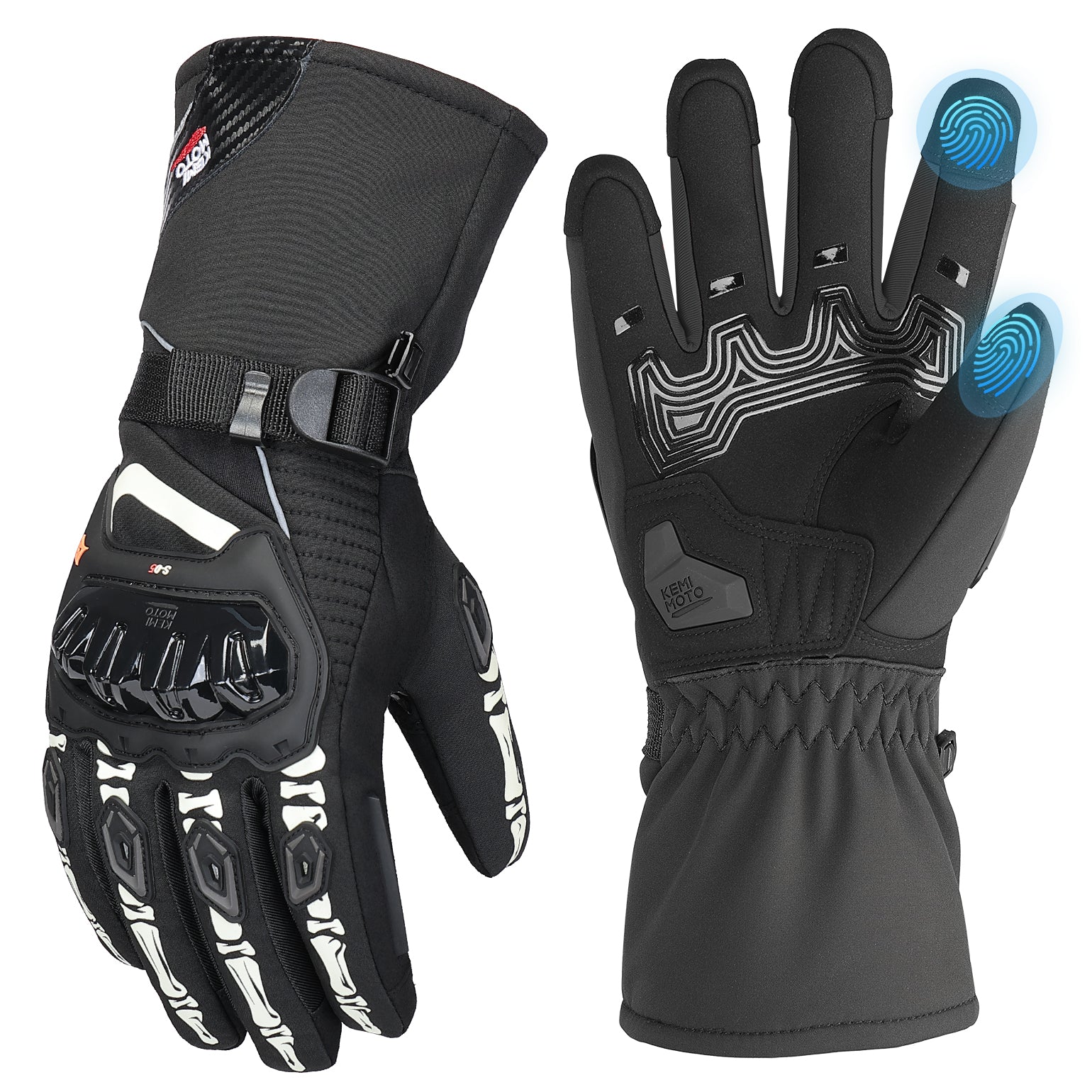 Kemimoto Rainproof Riding Warm Gloves with Touchscreen for Motorcycle Riding - $49.99 at Kemimoto.com