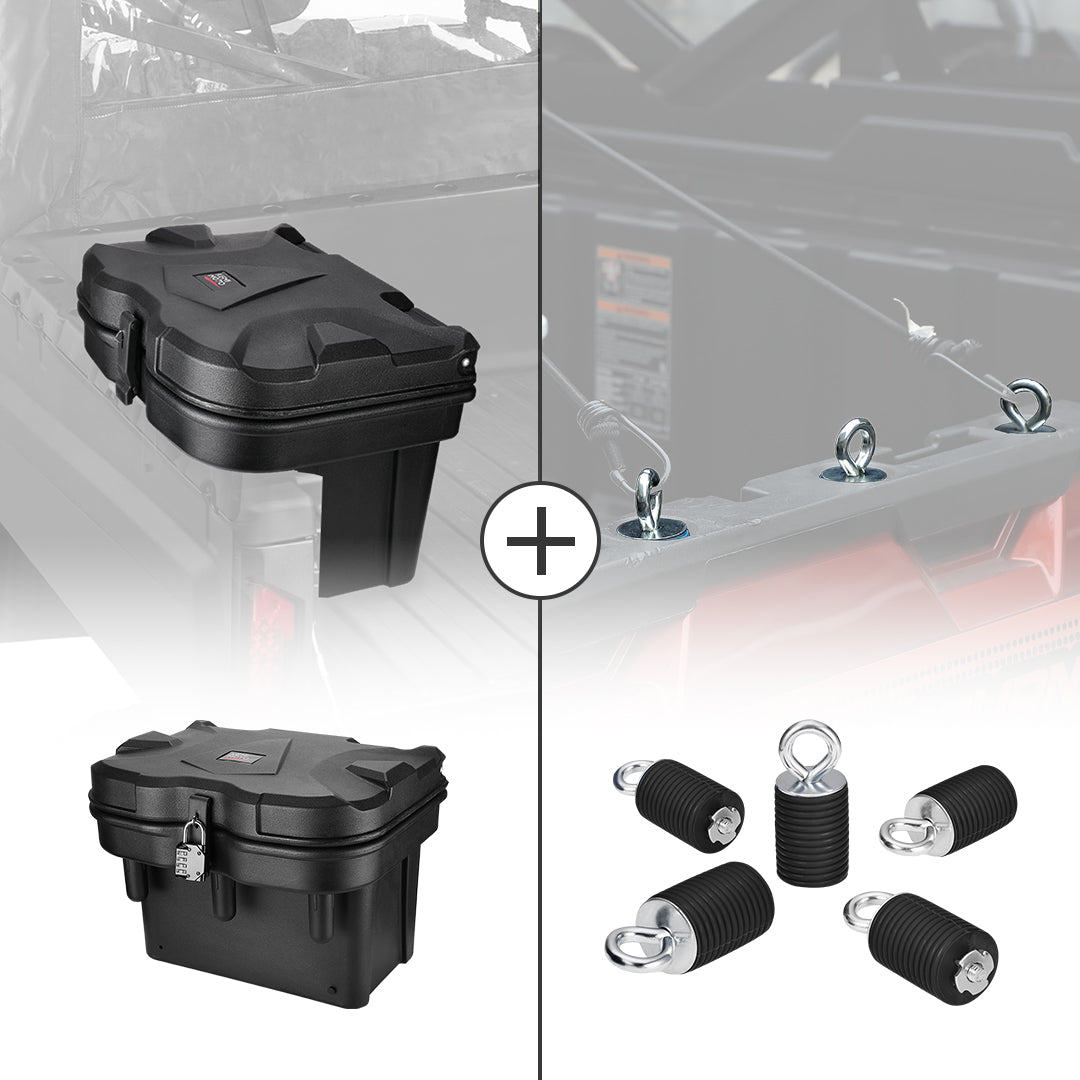 KEMIMOTO Cargo Storage Device Tool Box & Tie Down Anchors for Polaris Ranger - $139.99 at Kemimoto.com