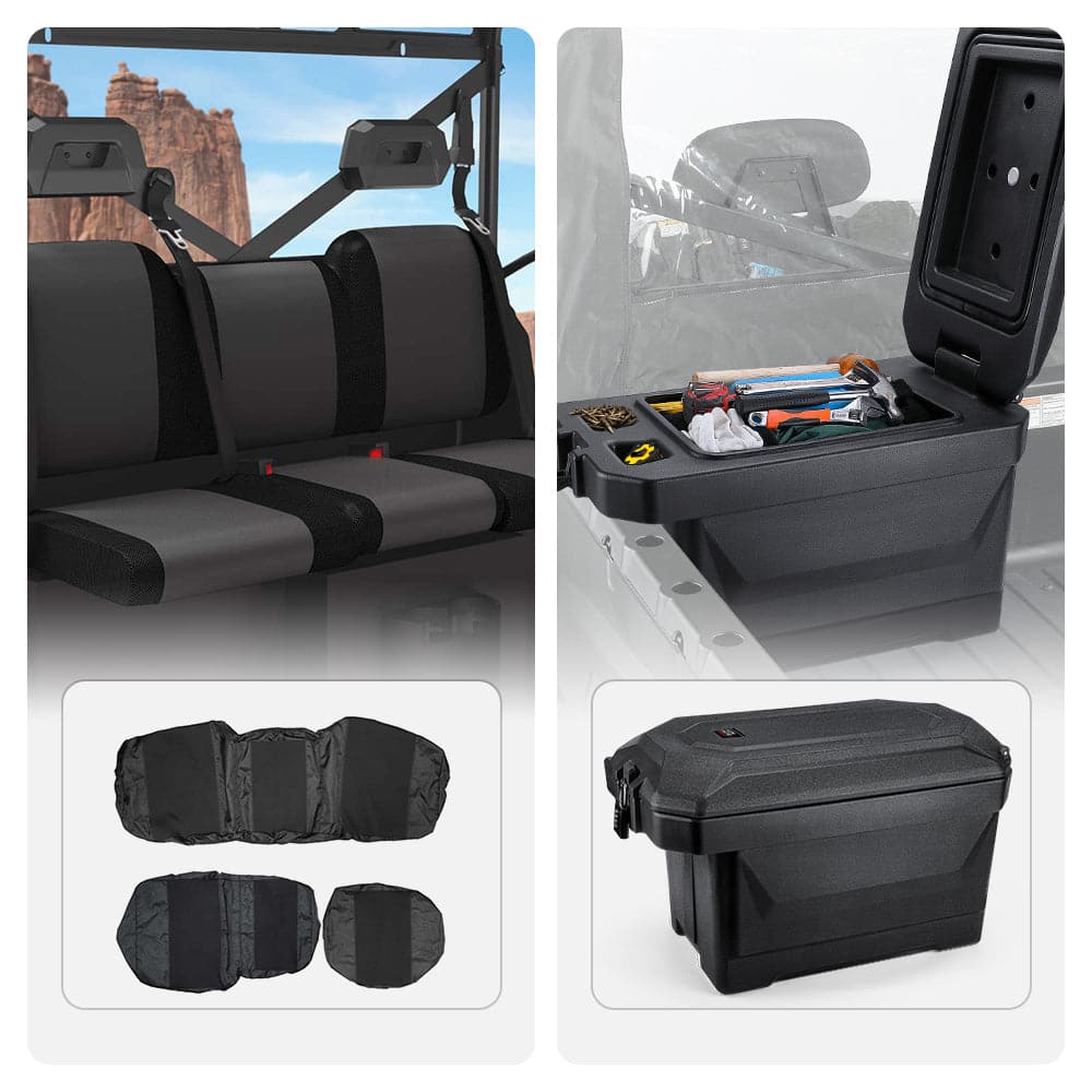 KEMIMOTO UTV Waterproof Seat Cover & Big Size Cargo Box for Polaris Ranger - $239.98 at Kemimoto.com