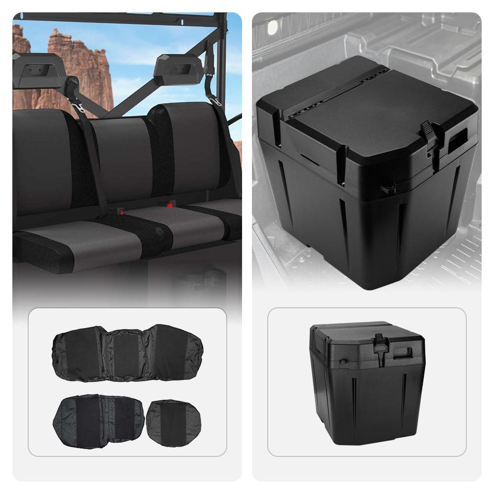 KEMIMOTO UTV Waterproof Seat Cover & Under Seat Storage Box for Polaris Ranger - $209.98 at Kemimoto.com