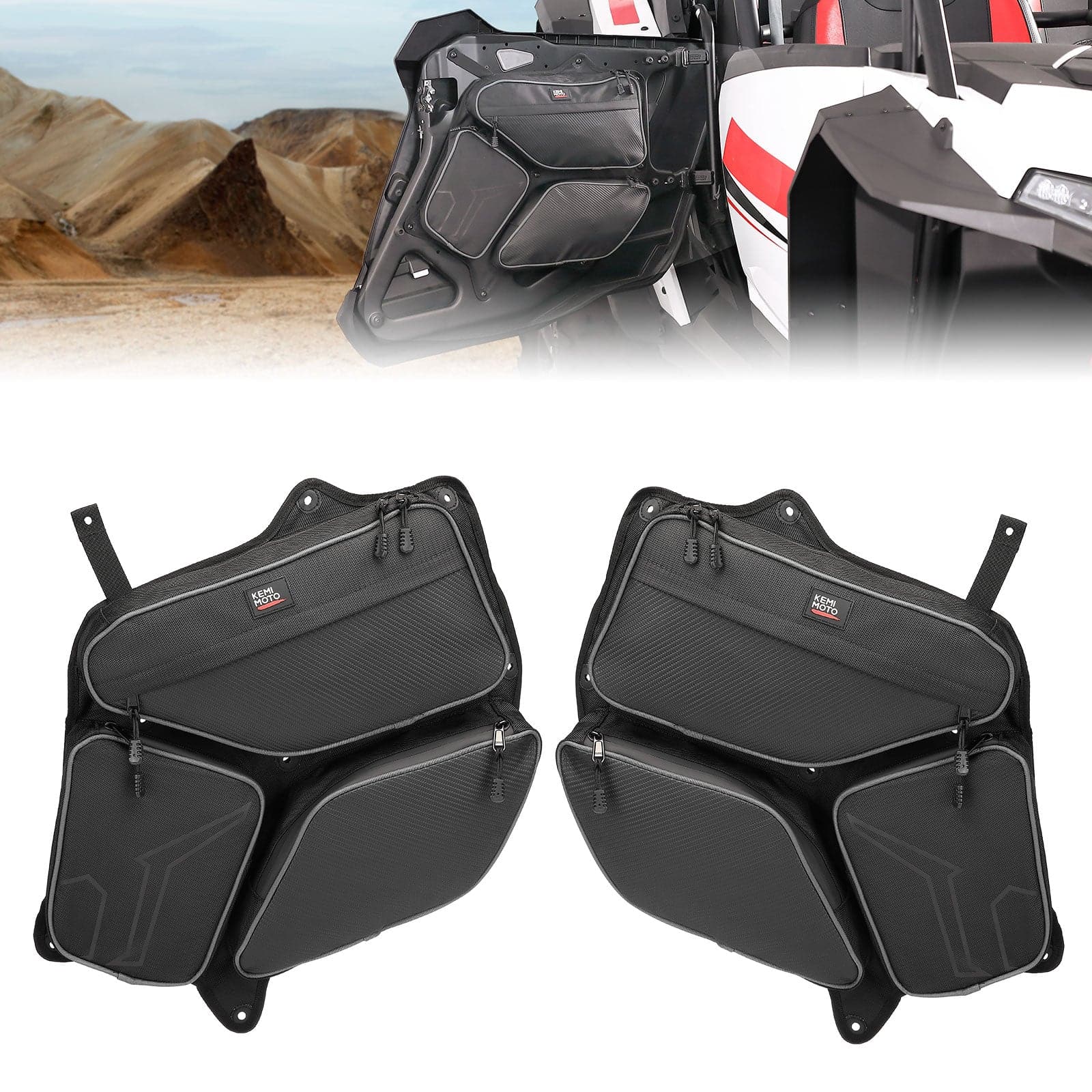 Kemimoto Rear Door Storage Bag PVC Tool Bags for 2024-2025 Polaris RZR XP 4 1000 - $68.99 at Kemimoto.com