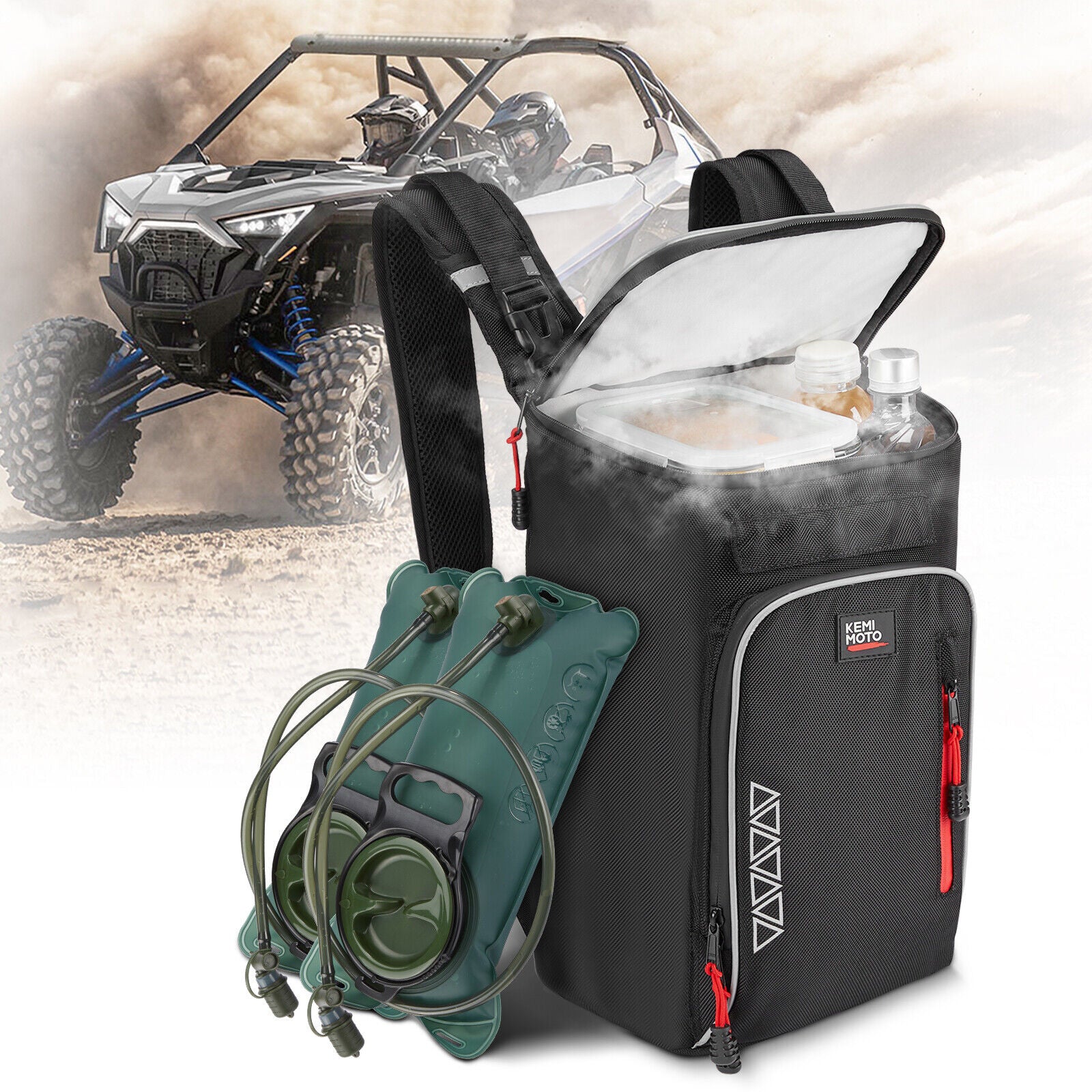 KEMIMOTO Updated Center Shoulder Console Bag W/Cooler Bag for Polaris/Can-Am - $80.99 at Kemimoto.com
