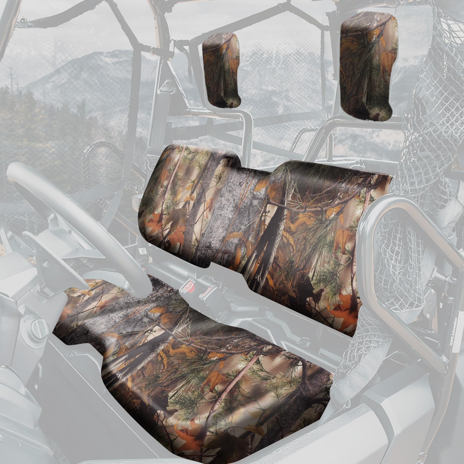 Kemimoto Seat Covers for Honda Pioneer 700 700-4 2014-2024 (Camo) - $69.99 at Kemimoto.com