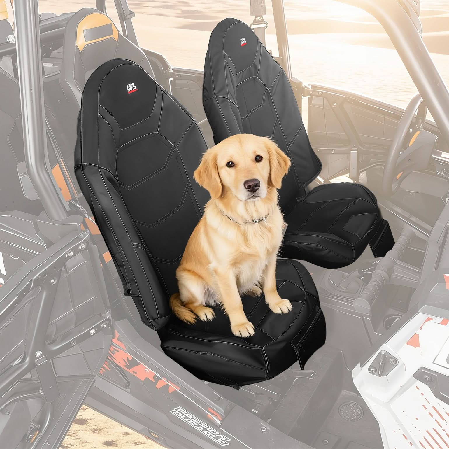 Kemimoto Seat Covers with Pocket for Polaris RZR XP 1000 / XP Turbo / RS1 (2014–2023) - $69.99 at Kemimoto.com