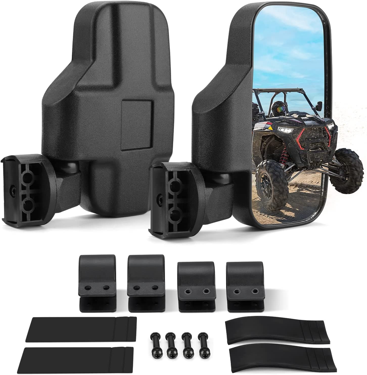 Kemimoto UTV 1.75"-2" Side View High Impact Convex Mirror for Can-am/Mule/Ranger/RZR - $39.99 at Kemimoto.com