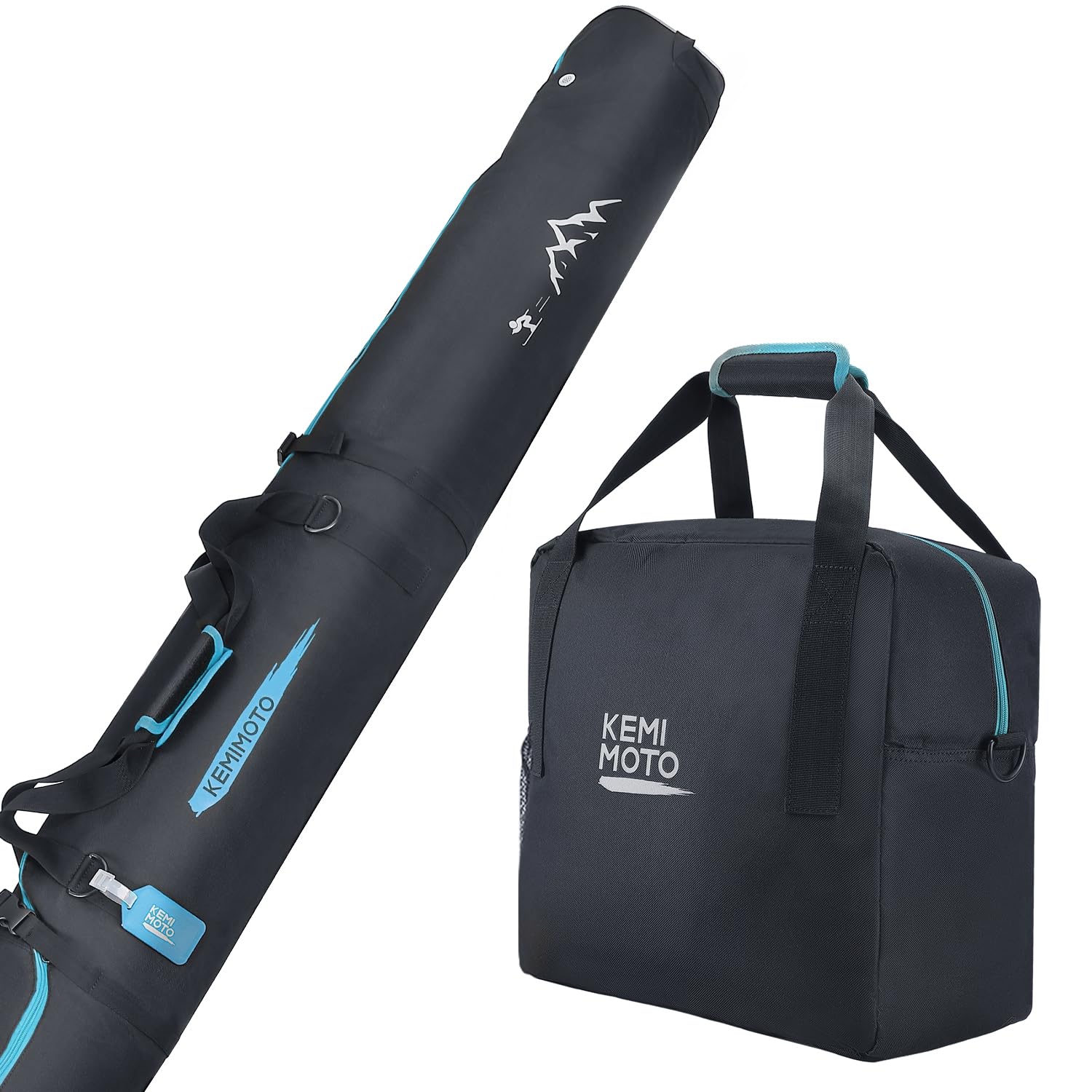 Kemimoto Ski Bag & Boot Bag Combo Fit Skis Up to 200cm - $52.99 at Kemimoto.com