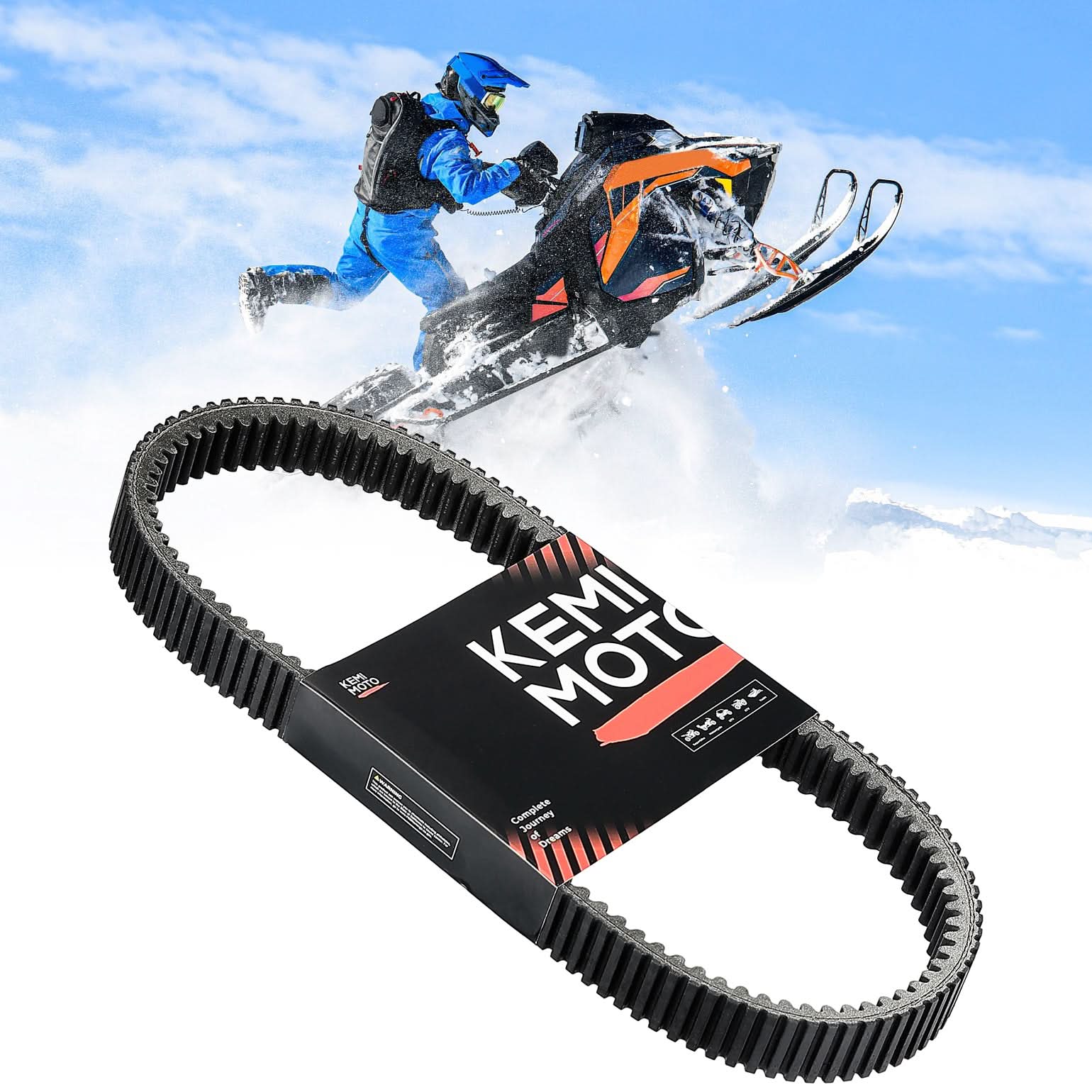Kemimoto Snowmobile Drive Belt CVT Belt for Polaris 850 RMK/Khaos/PRO RMK/Slash (155/165/146) - $72.99 at Kemimoto.com