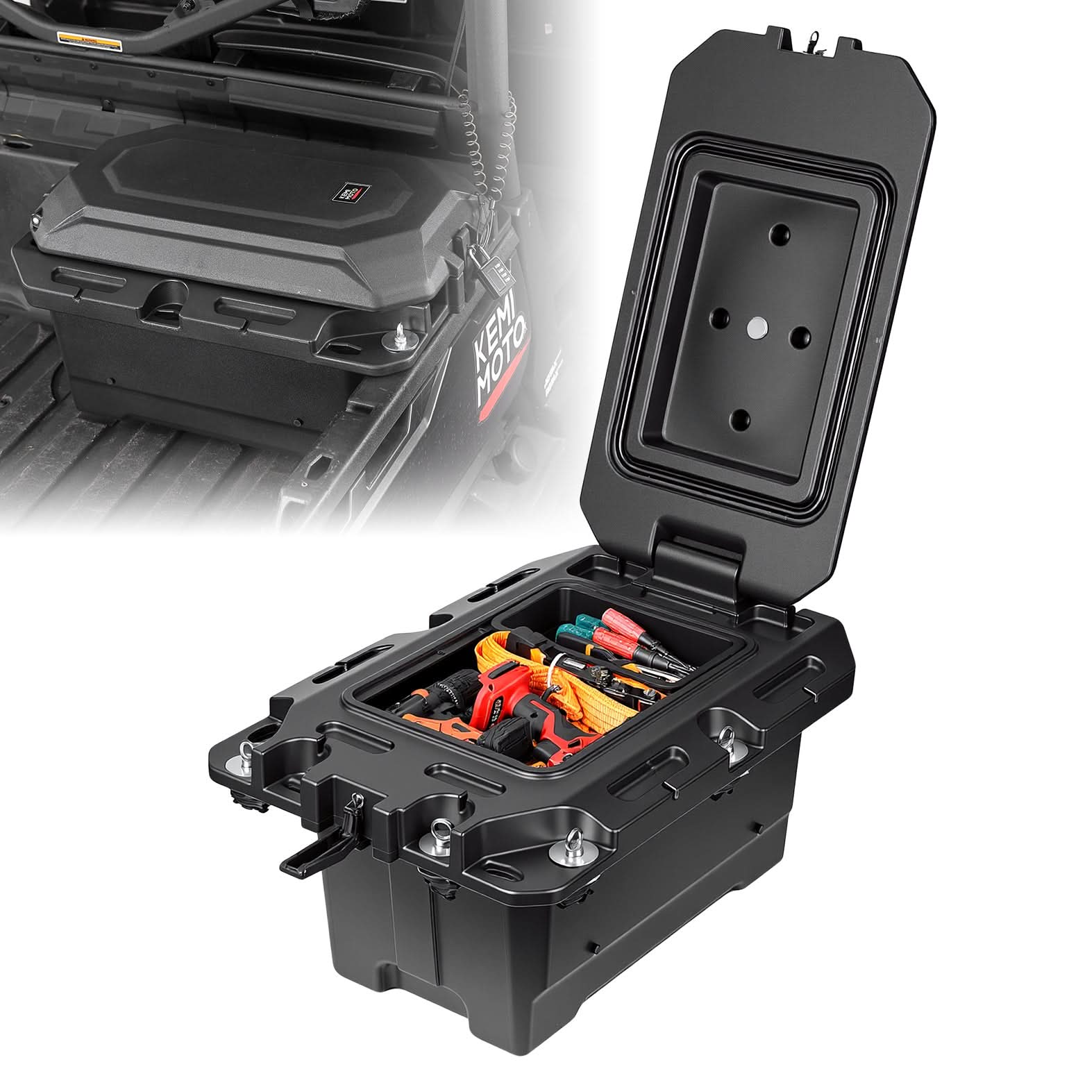 Kemimoto Storage Box for Can-Am Defender / Defender MAX / Commander (2016–2026) - $189.99 at Kemimoto.com