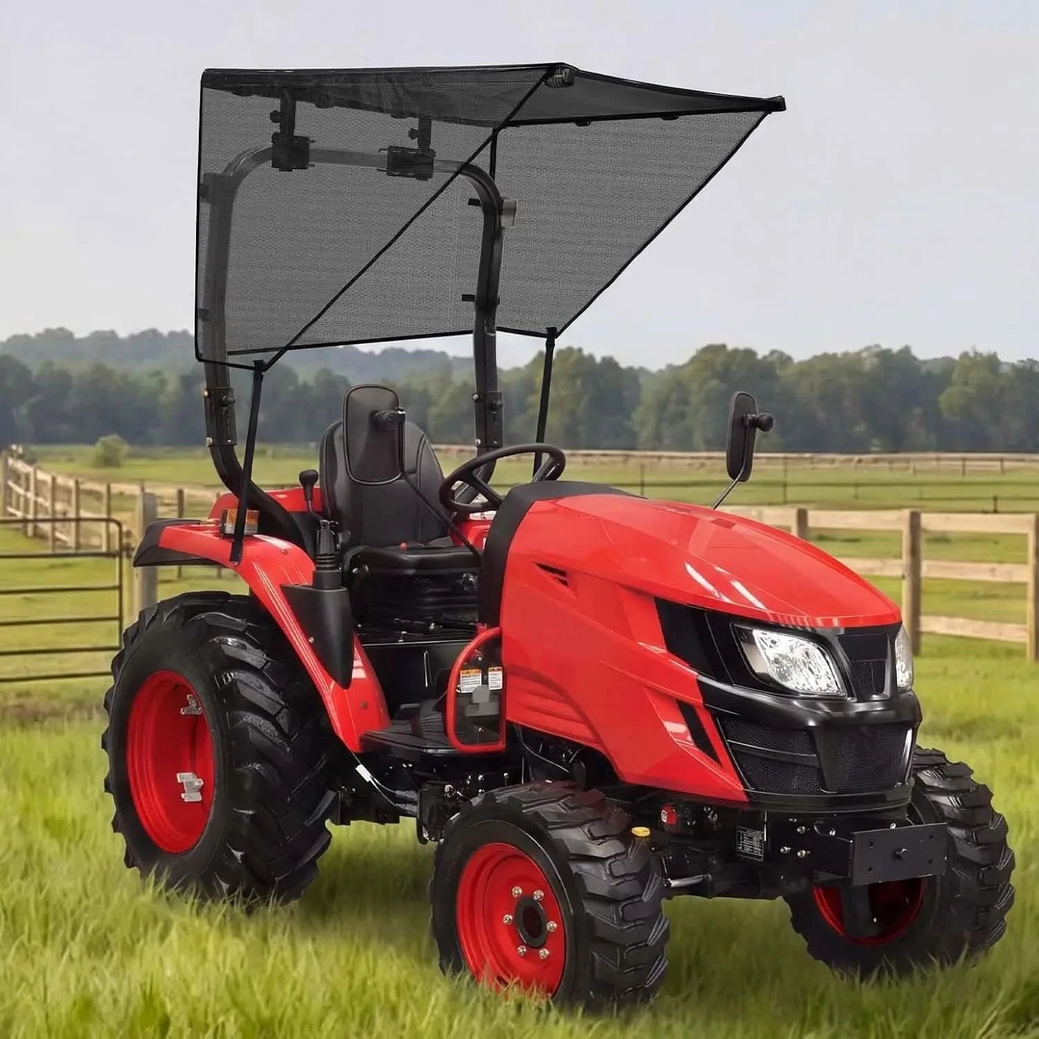 Kemimoto Tractor Sun Shade Canopy with 3-Side Shade for John Deere, Kubota, Cub Cadet - $229.99 at Kemimoto.com
