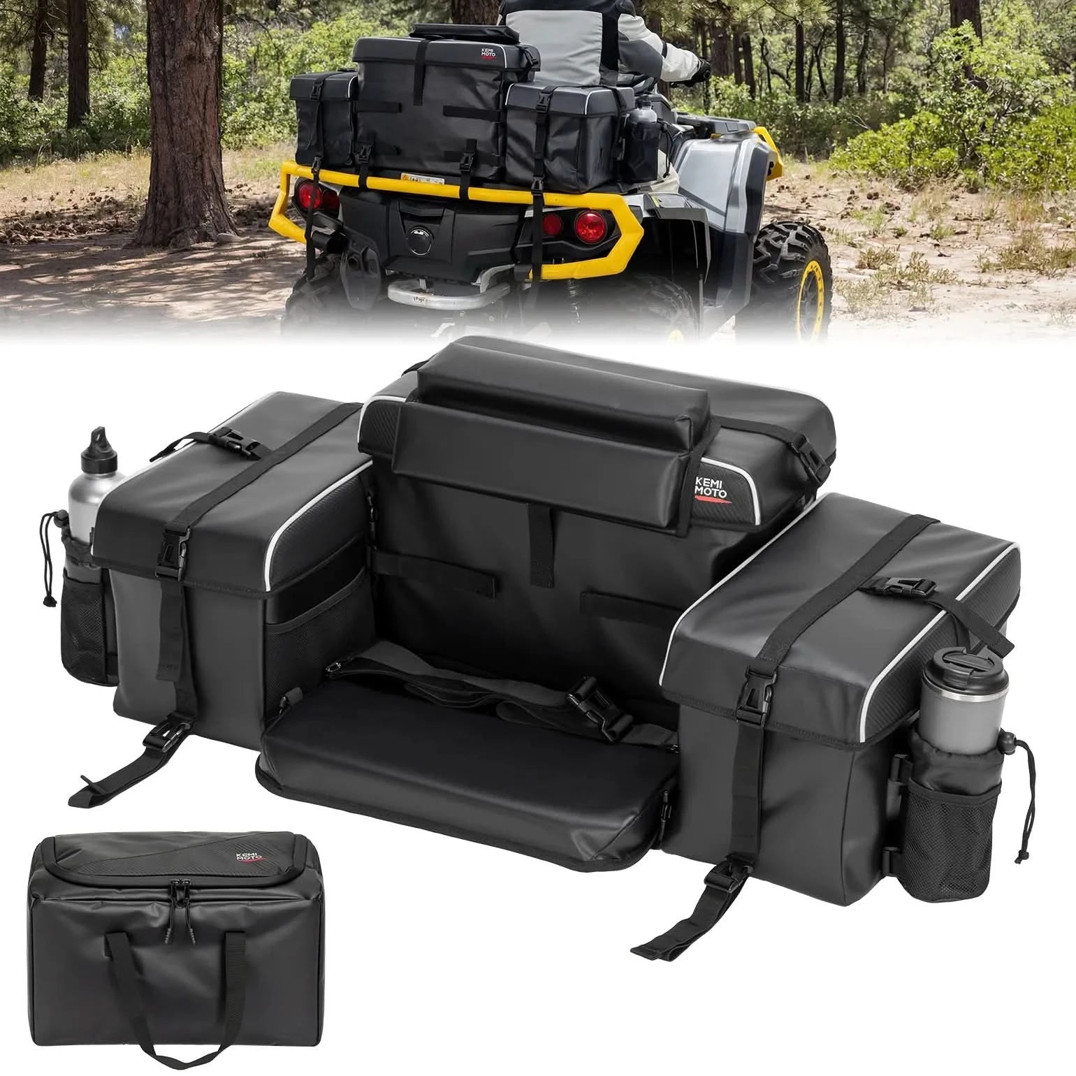 Kemimoto Upgraded 85L ATV Bag with Cooler, Built-in Metal Support Frame - $219.99 at Kemimoto.com