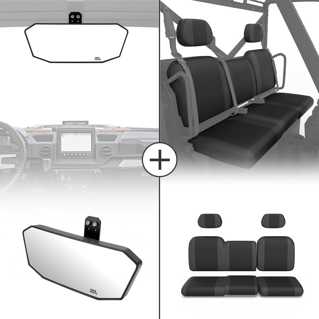 Upgraded Rear View Mirror & Camouflage Seat Cover for Ranger XP 1000