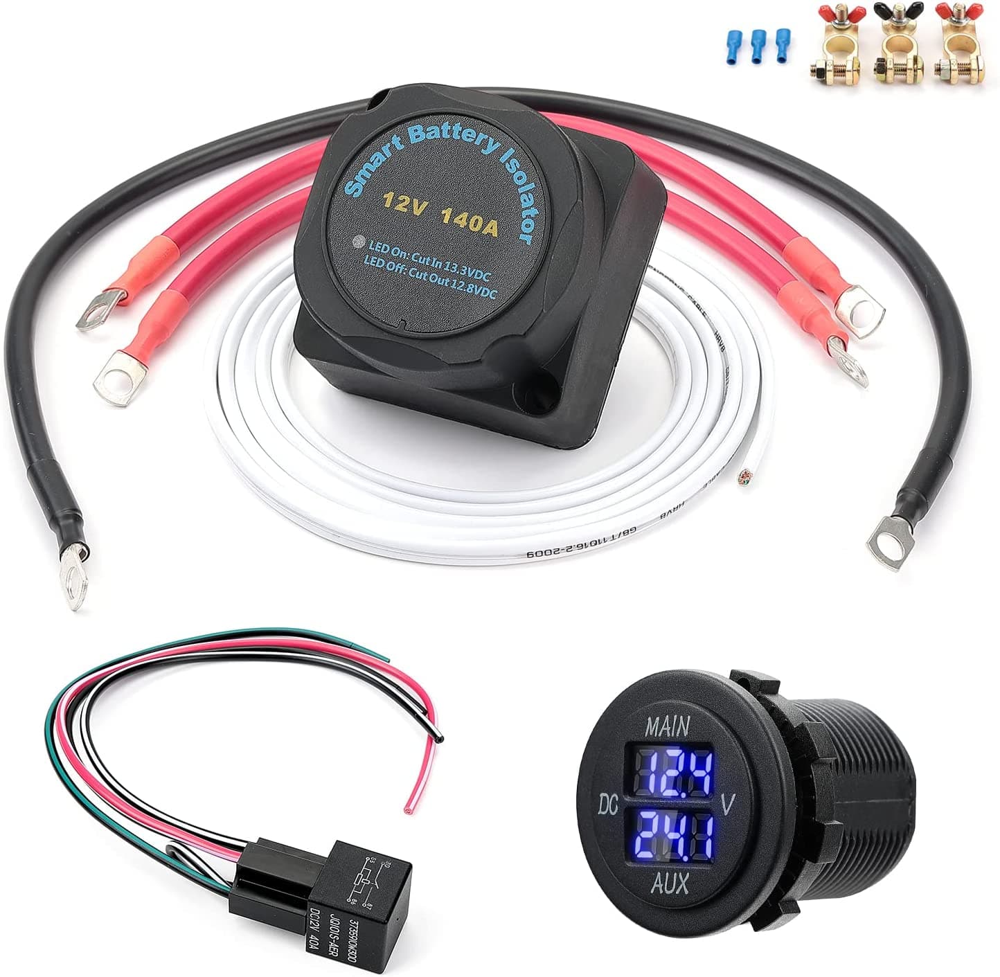Kemimoto UTV ATV Dual Battery Isolator Kit 12V 140AMP - $68.99 at Kemimoto.com