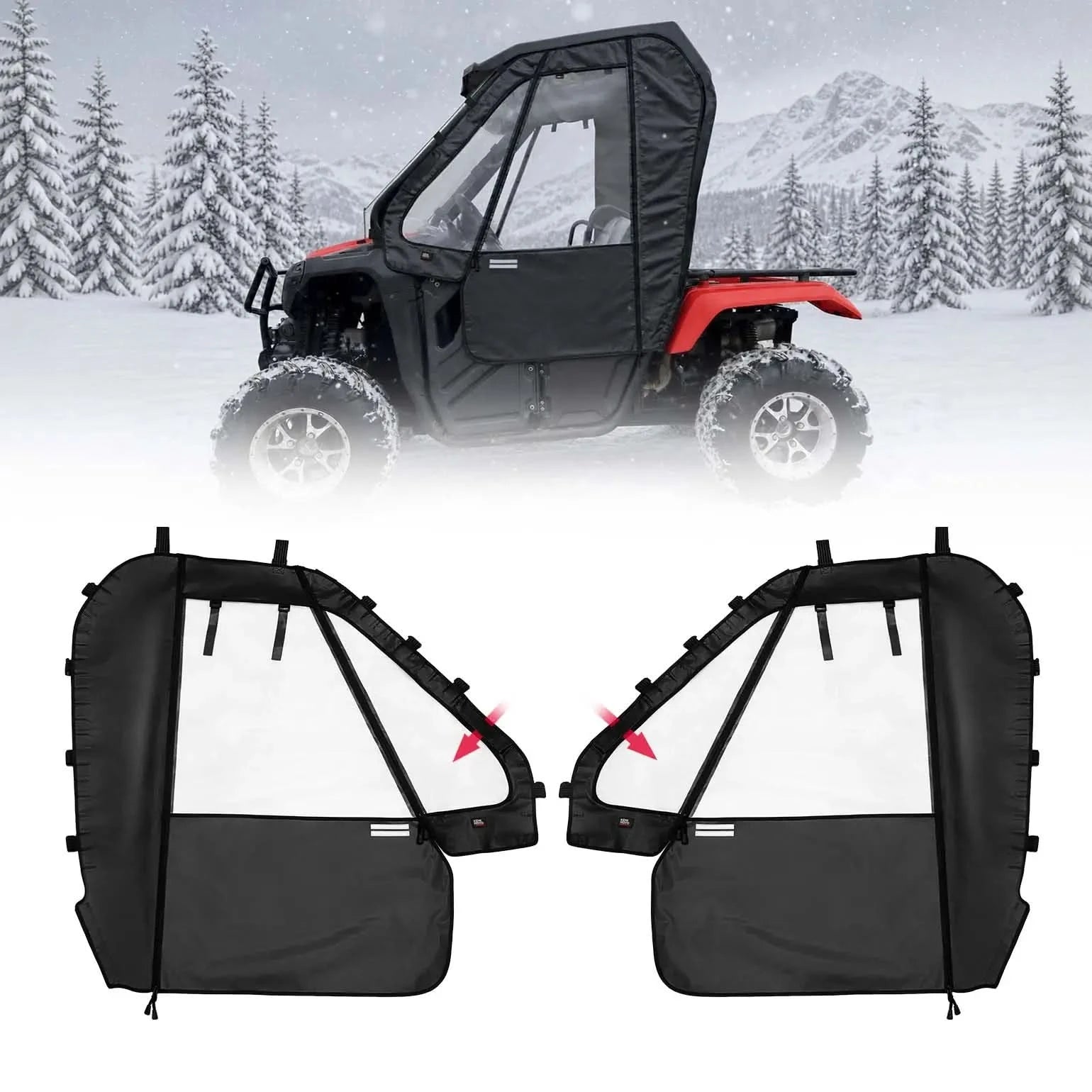 Kemimoto UTV Soft Upper Doors For Honda Pioneer 500/520 - $229.99 at Kemimoto.com