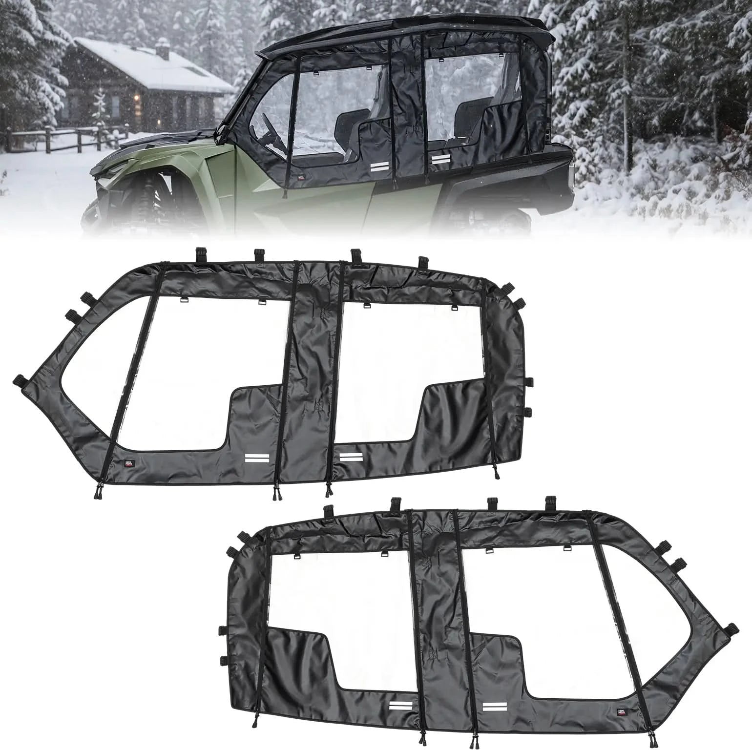 Kemimoto UTV Soft Upper Doors For 2021+ YAMAHA Wolverine X4 - $459.99 at Kemimoto.com