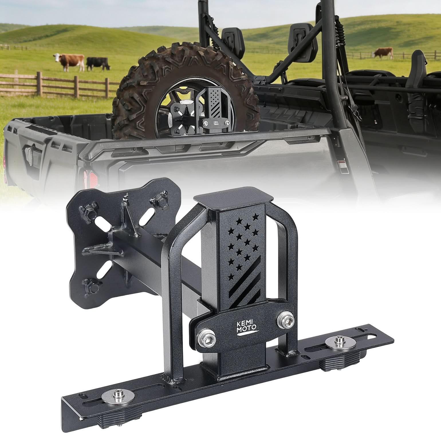 Kemimoto UTV Spare Tire Holder for 2016–2026 Can-Am Defender - $179.99 at Kemimoto.com
