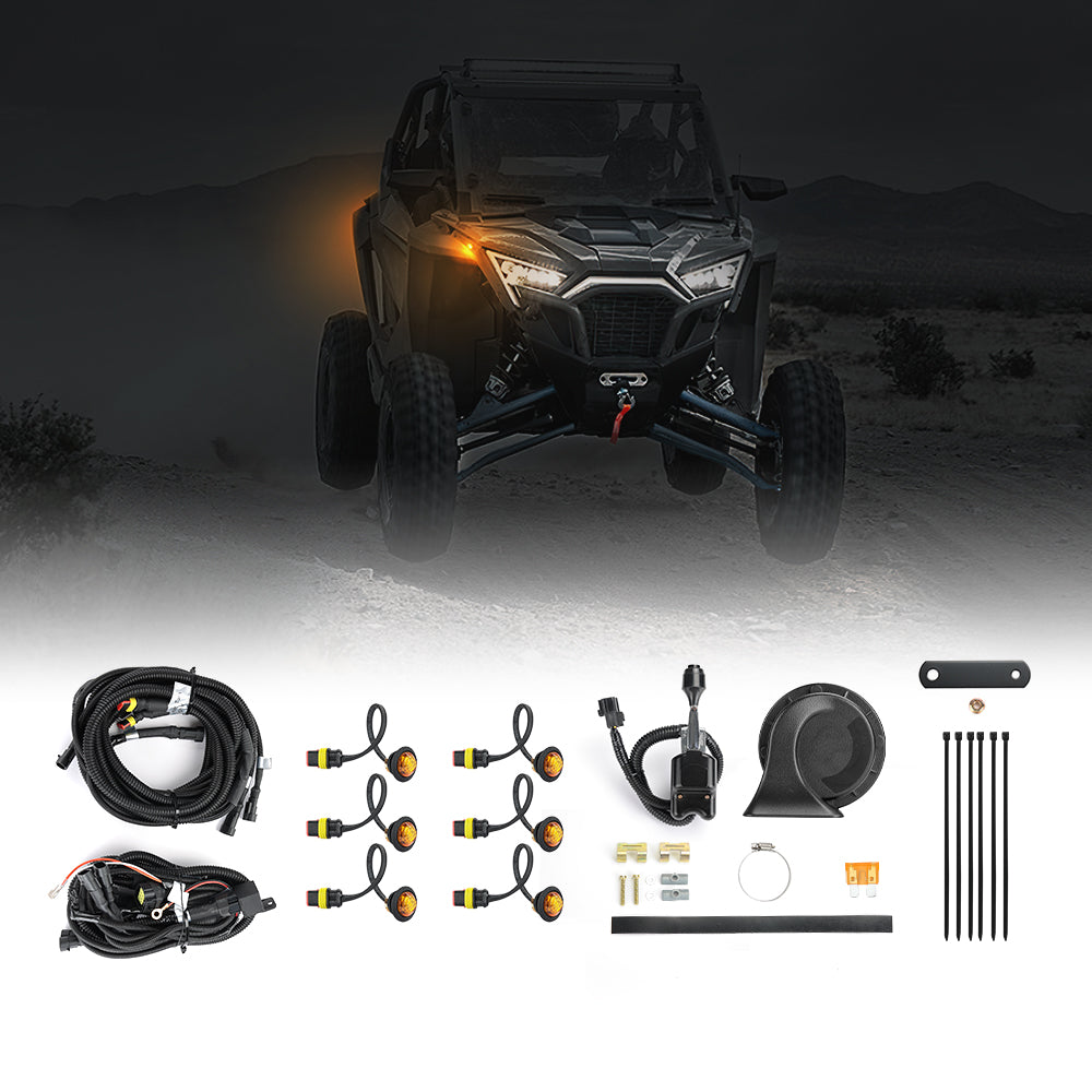 Kemimoto Universial UTV Turn Signal Kit & 105D Horn for Polaris, Can-Am, Pioneer - $79.99 at Kemimoto.com