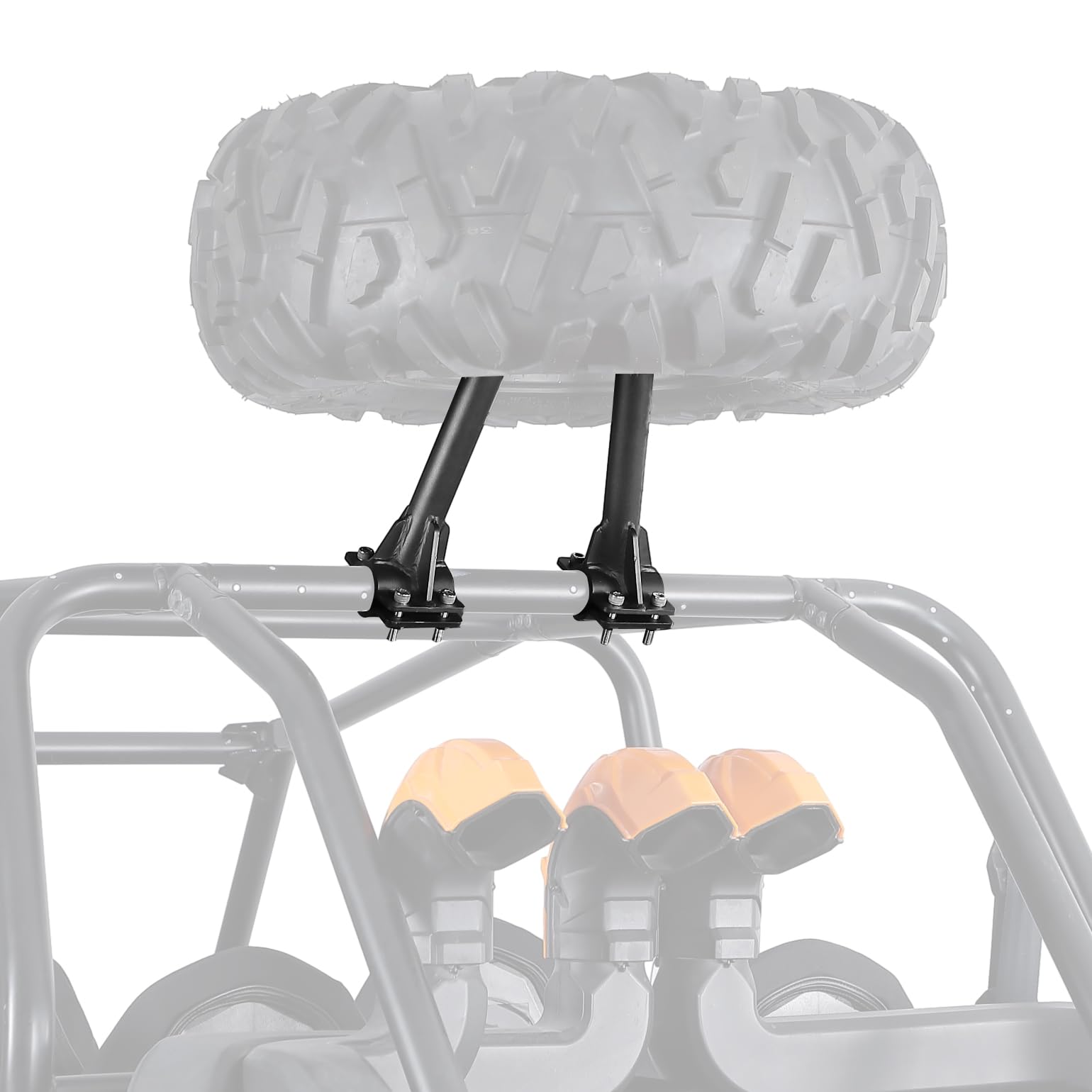UTV Spare Tire Carrier for 1.5''-2'' Roll Cage for Polaris RZR, Kawasaki Mule
