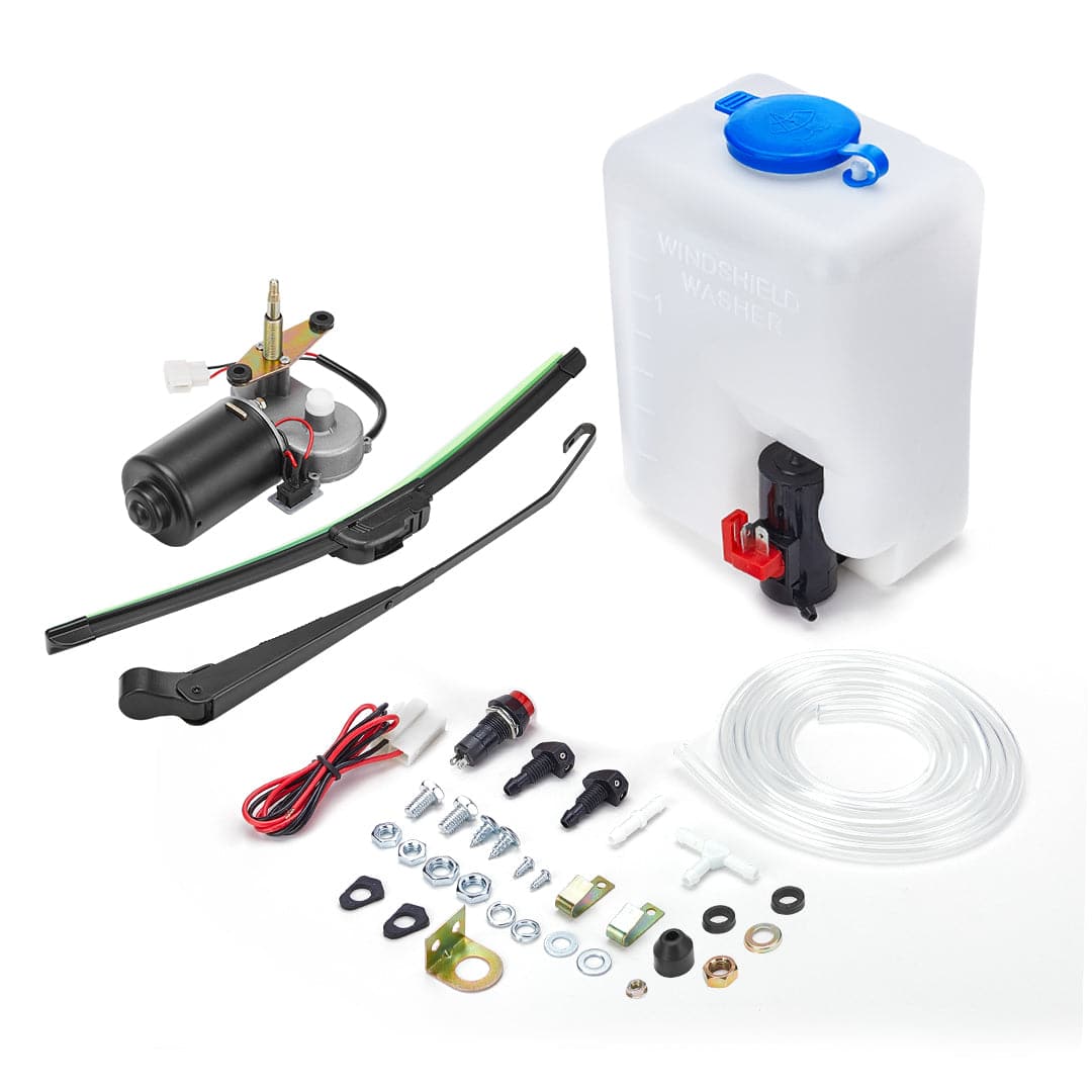 Kemimoto 12V Electric Windshield Wiper Washer Kit for Polaris RZR, Ranger, Can-Am - $65.98 at Kemimoto.com