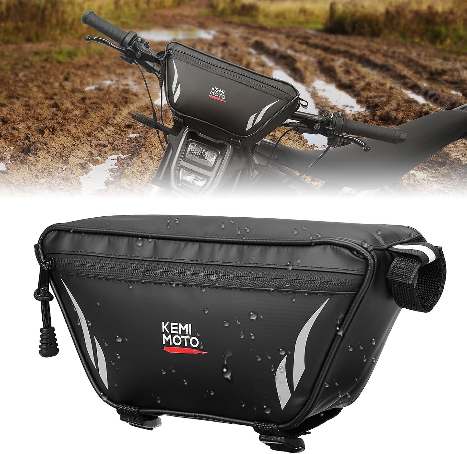 Kemimoto Waterproof Handlebar Bag for Electric Dirt Bike & Motorcycle - $29.99 at Kemimoto.com