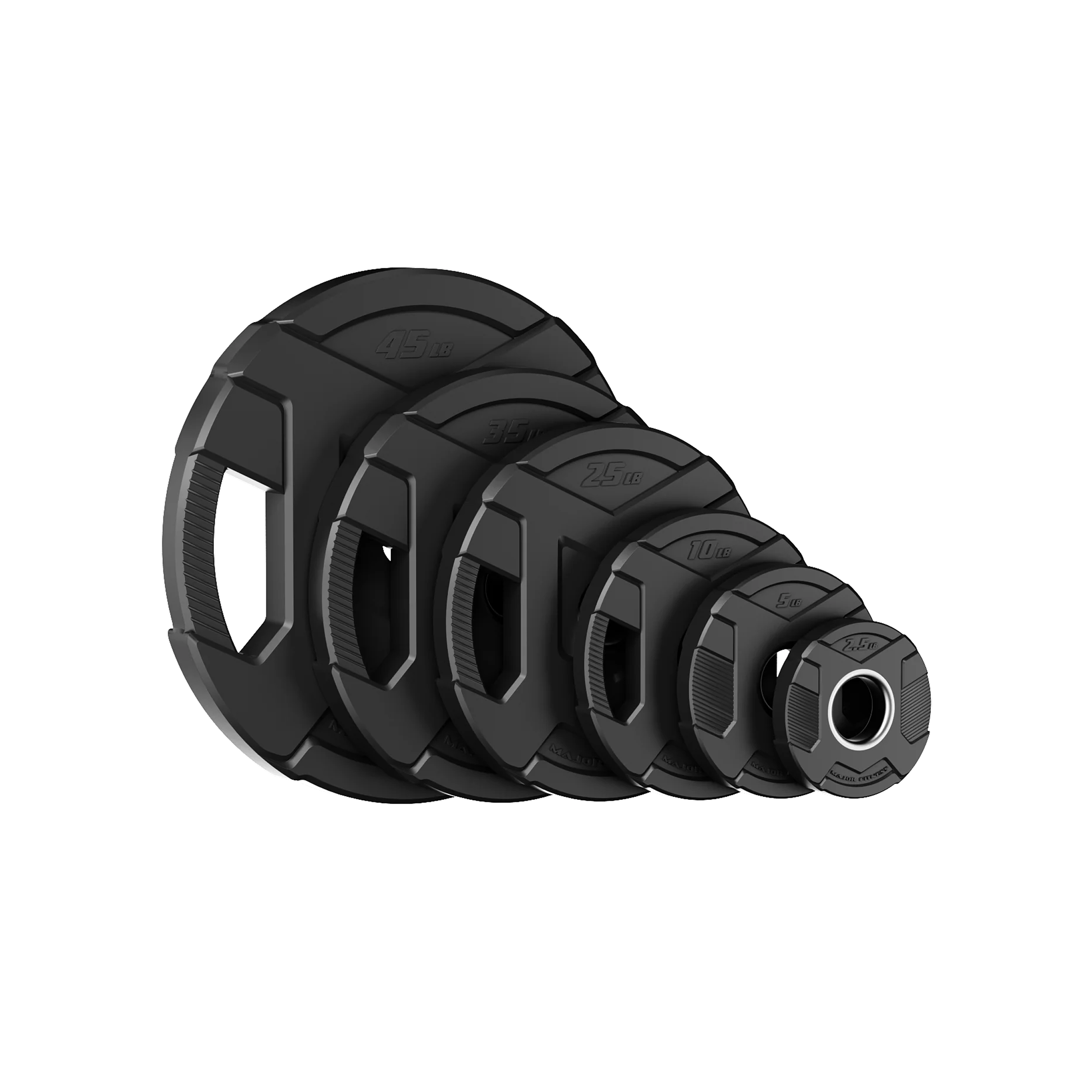 Major Fitness Major Fitness Rubber Coated Olympic Cast Iron Grip Plates - $139.99 at Major Fitness