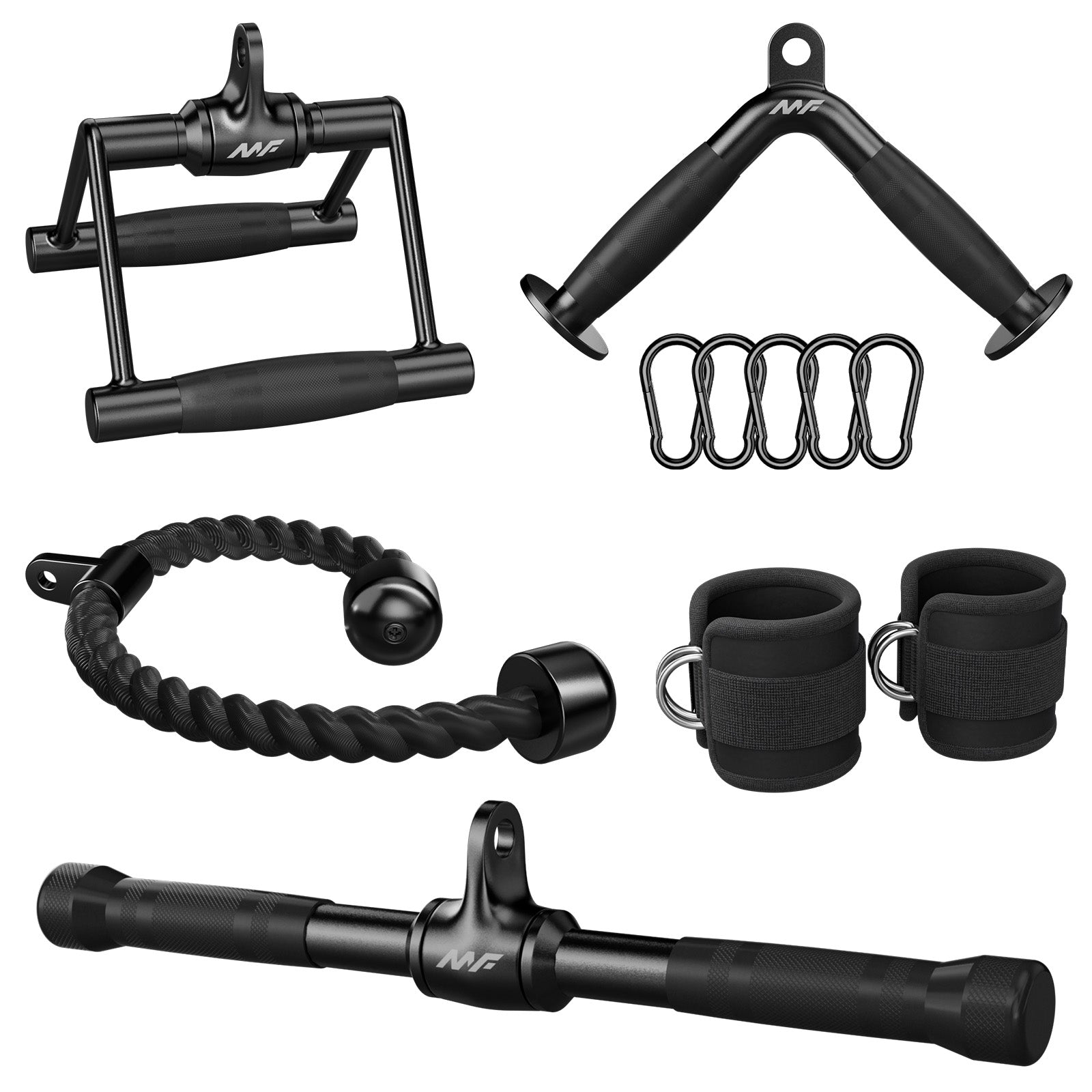 Upgraded Cable Handle Set - 6 pcs - Black Coating