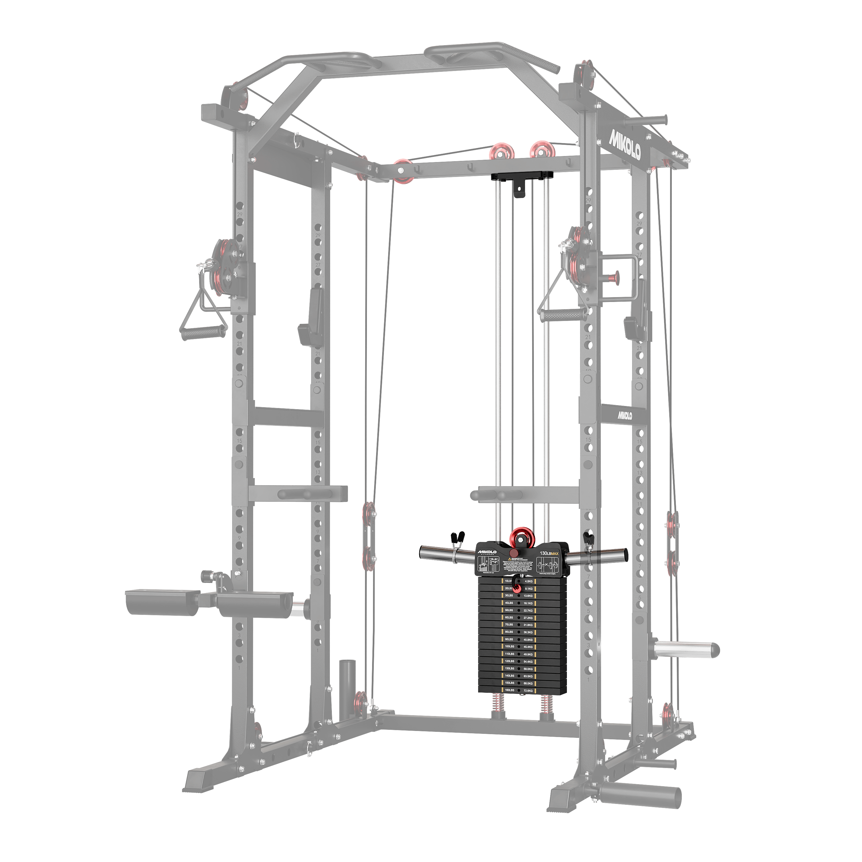 Mikologym K6-2.0 Ultra Selectorized Weight Stack Upgrade Kit - 160 lb - $599.99 at Mikolo