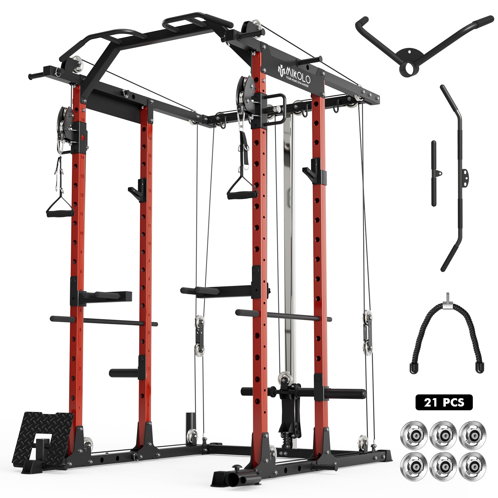 K6-1.0 ULTRA All-In-One Power Rack Functional Trainer